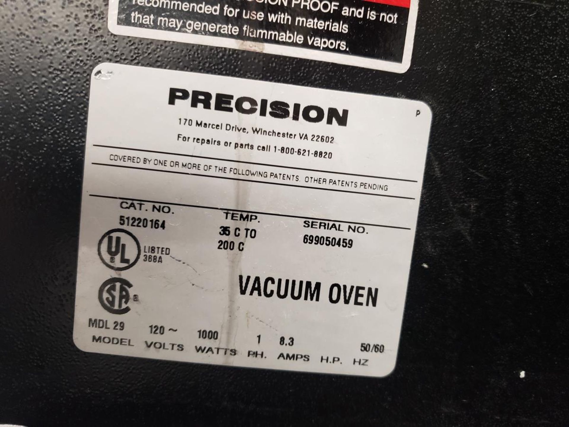 Precision Vacuum Oven - Image 2 of 3