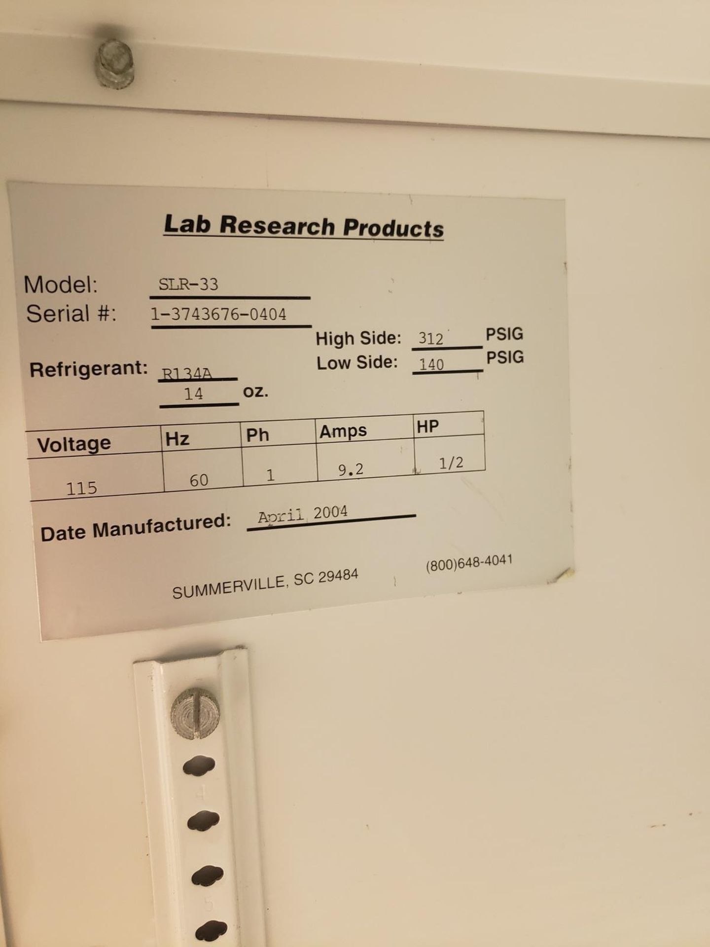 Laboratory Refrigerator, M# SLR-33 - Image 2 of 2