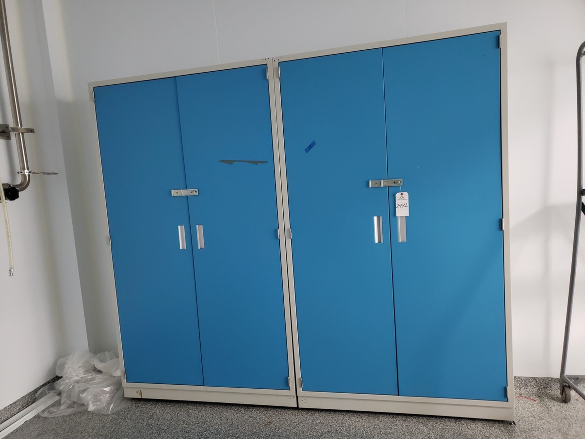 Lot of (2) Two Door Storage Cabinets | Rig Fee $150