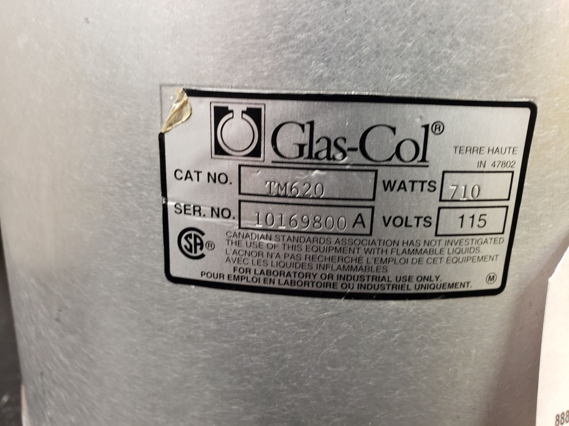 Glas-Col Heating Mantle, M# TM620, S/N 10169800 | Rig Fee $15 - Image 2 of 2