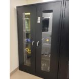 Two Door Laboratory Cabinet W/Contents
