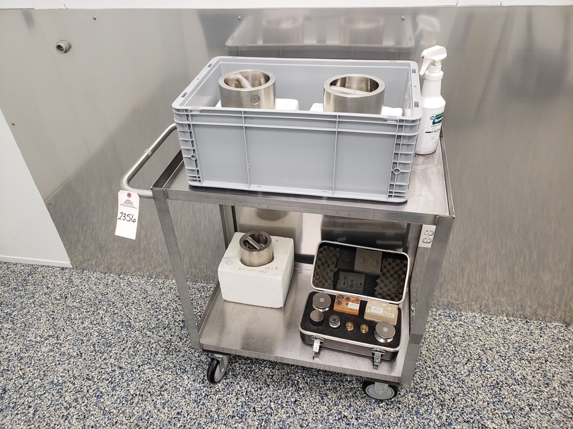 Laboratory Balance Weights W/Stainless Steel Cart | Rig Fee $50