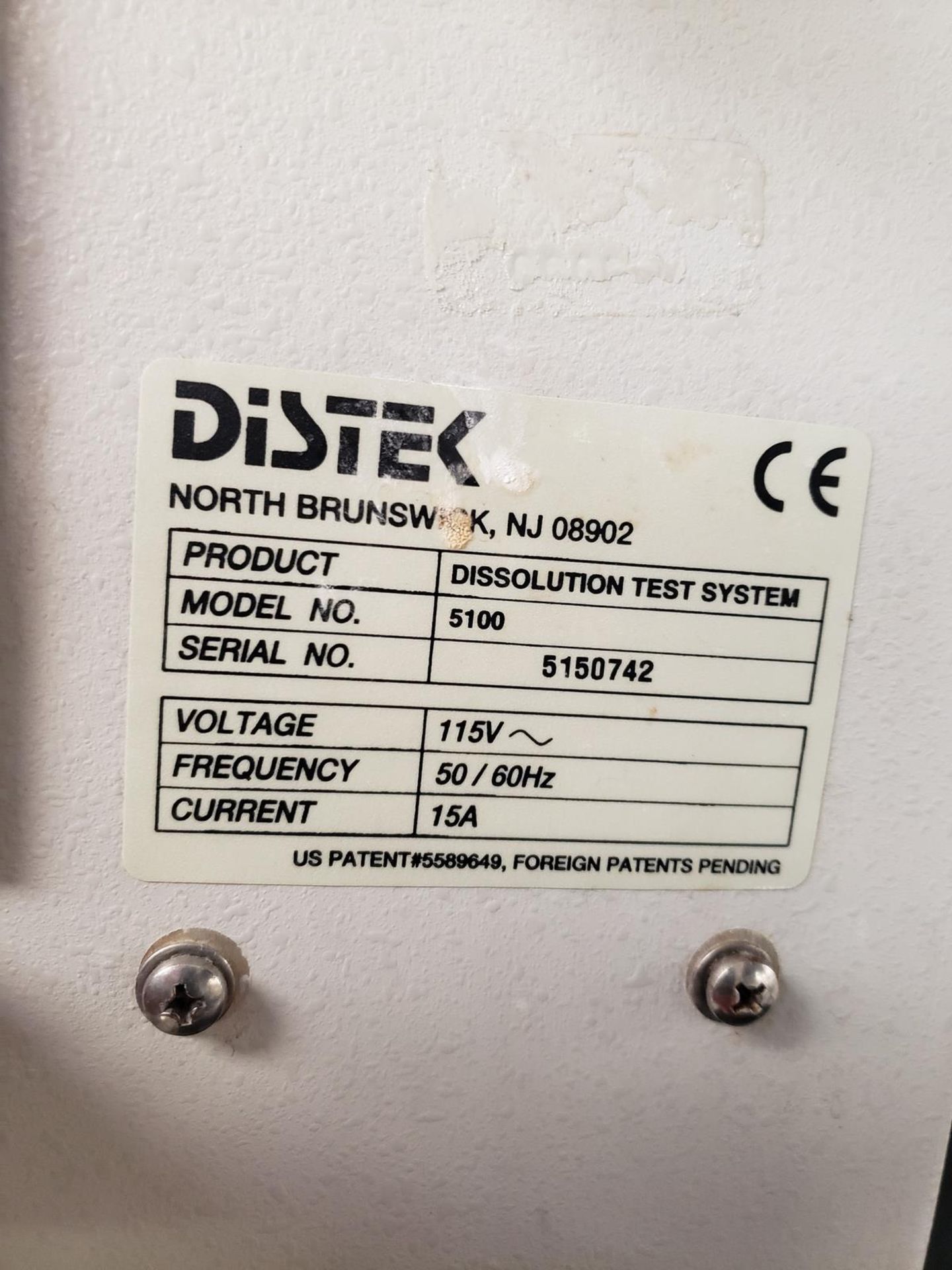 Distek Premiere 5100 Dissolution System, M# 5100, S/N 5150742 | Rig Fee $200 - Image 2 of 3
