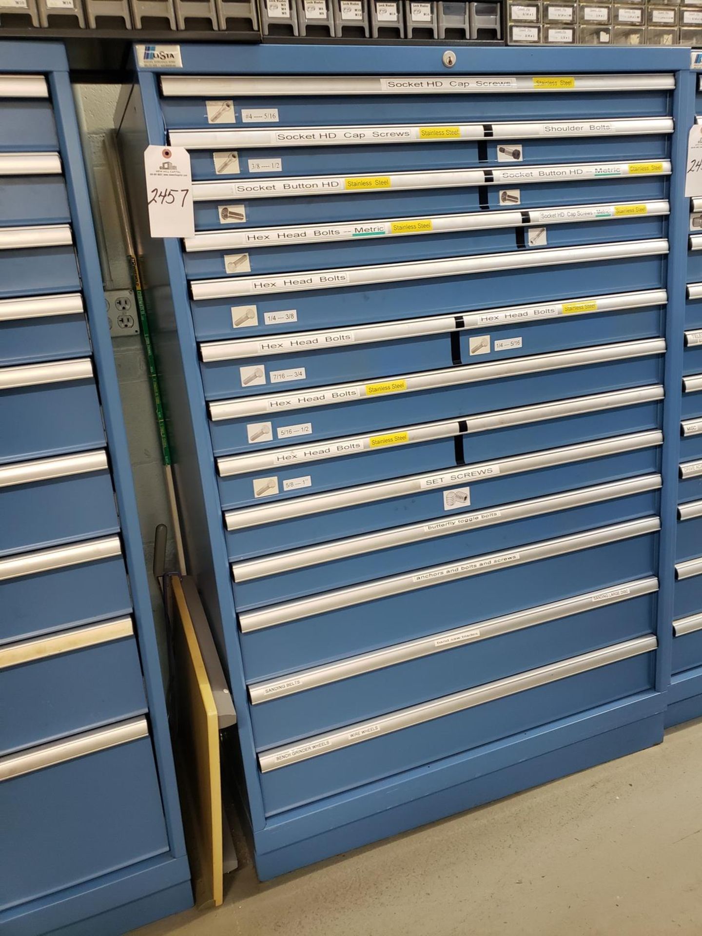 Lista 13 Drawer Storage Cabinet, W/ Contents