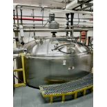 Walker 5,000 Gallon 316L Stainless Steel Jacketed, Scrape Surface Mixing Tank, W/ A | Rig Fee $4000