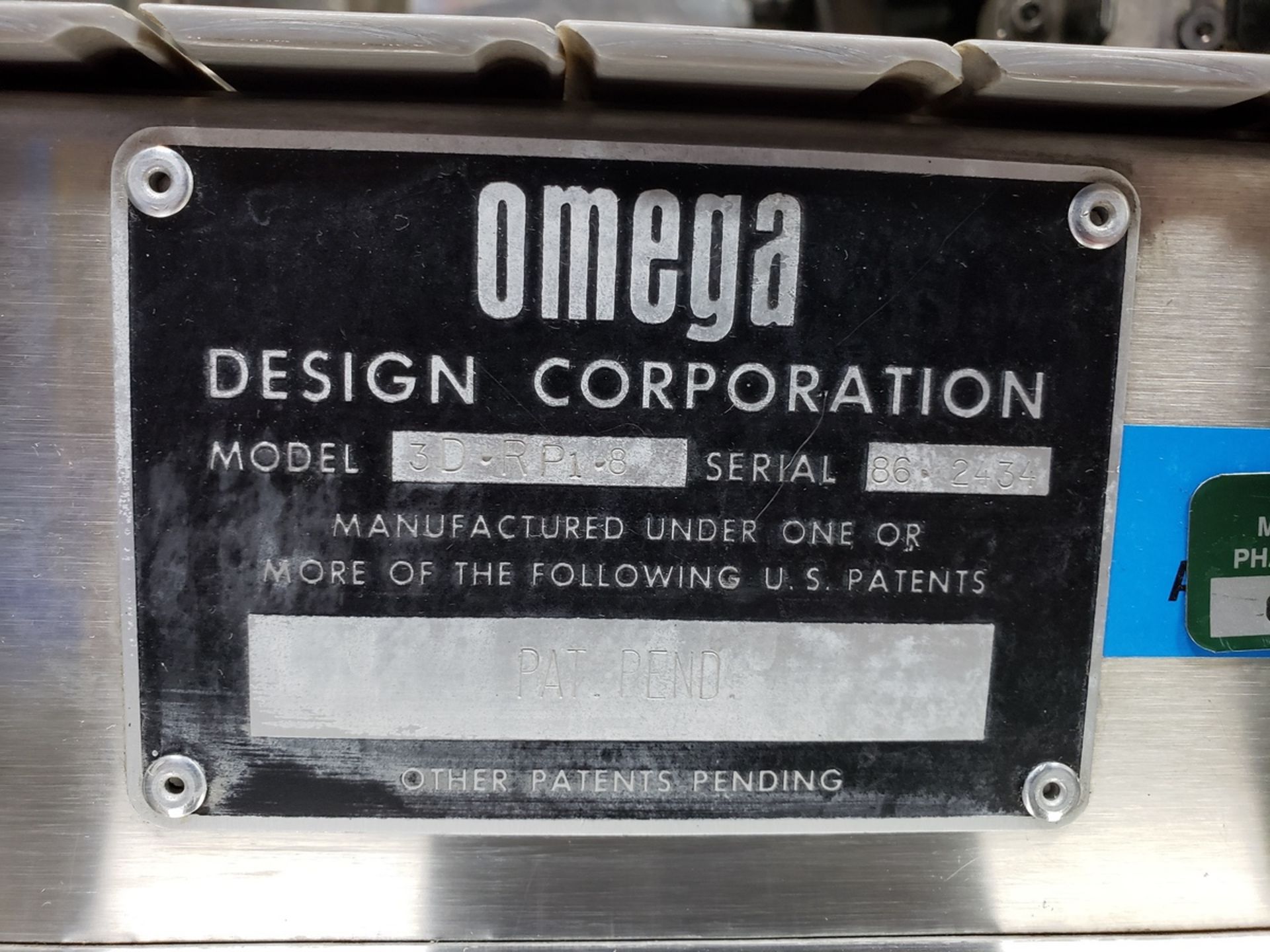 Omega Bottle Inverter, M# 3D-RP1-8, S/N 86-2434, W/ Air Blow-Out - Subj to Bulk | Rig Fee $50 - Image 2 of 4