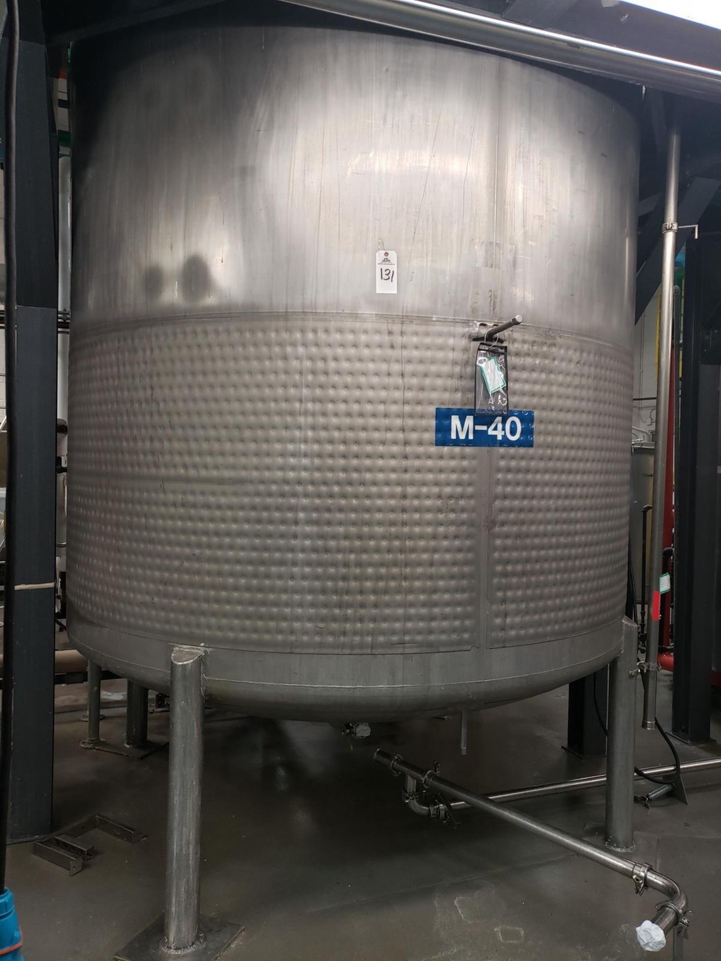 Mueller 4,000 Gallon Stainless Steel Dimple Jacketed Mixing Tank, S/N P-6545-1, W/ A | Rig Fee $3500 - Image 5 of 8