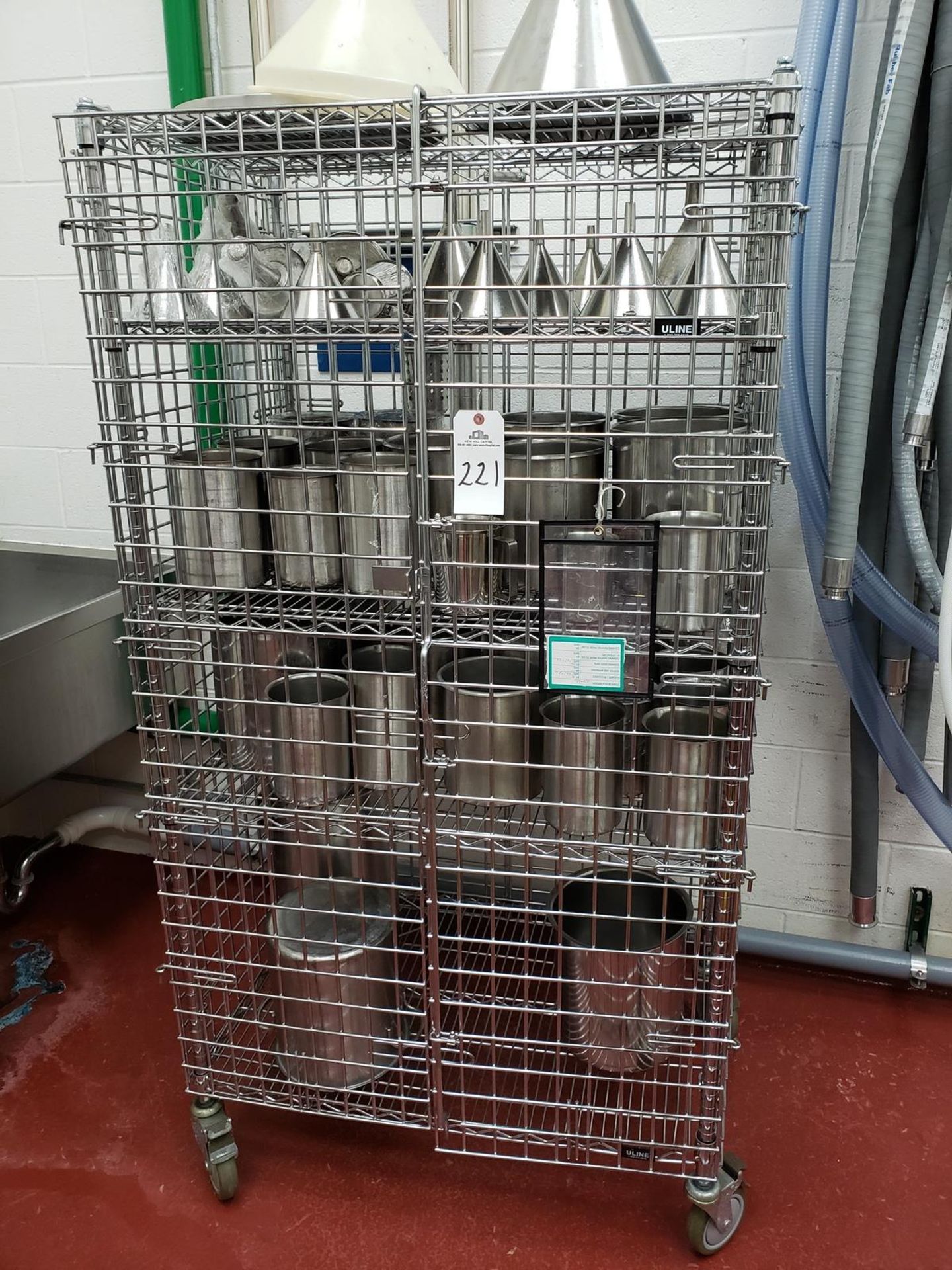 Storage Rack, W/ Contents, Mixing Pots & Supplies | Rig Fee $50