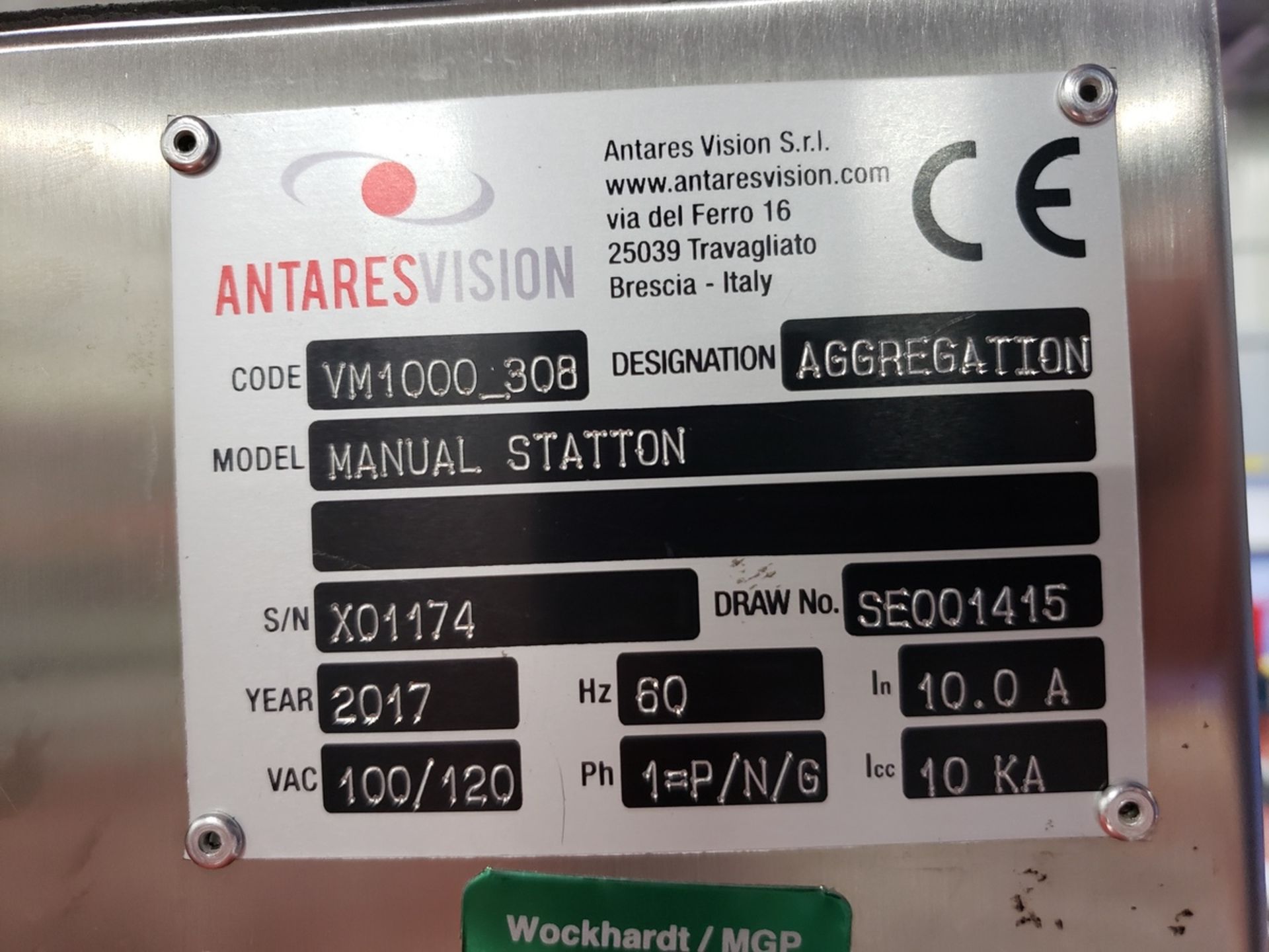 Antares Vision Aggregation Module, M# Manual Station, S/N X01174, W/ - Subj to Bulk | Rig Fee $500 - Image 2 of 3