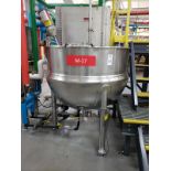 Lee Industries 300 Gallon Stainless Steel Jacketed Mixing Kettle, W/ Agitator & VFD | Rig Fee $400