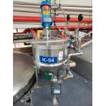 Lee Industries 25 Gallon Stainless Steel Jacketed Mixing Kettle, W/ Agitator, S/N C4 | Rig Fee $350