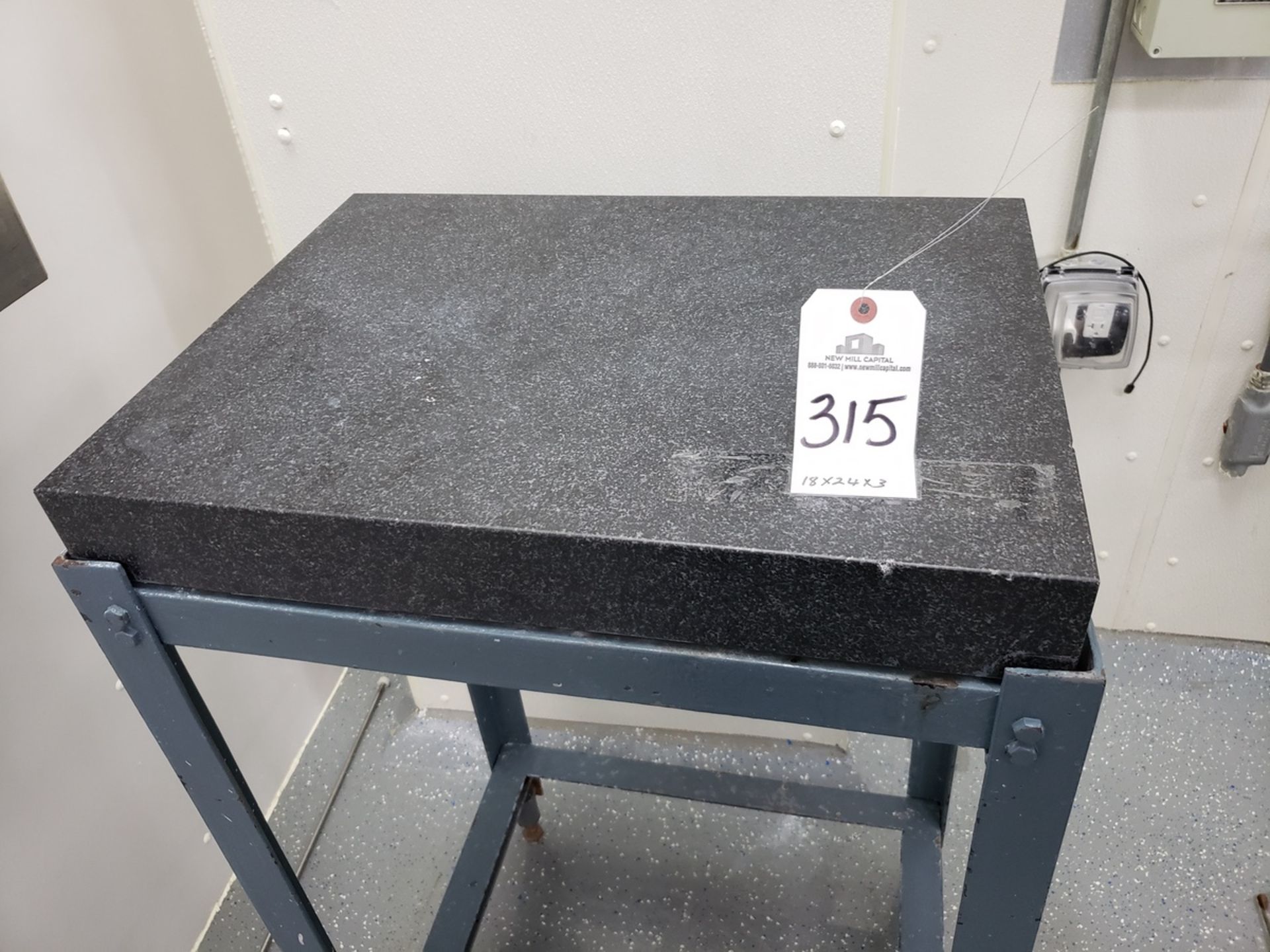 18" X 24" X 3" Granite Surface Plate, W/ Stand | Rig Fee $50