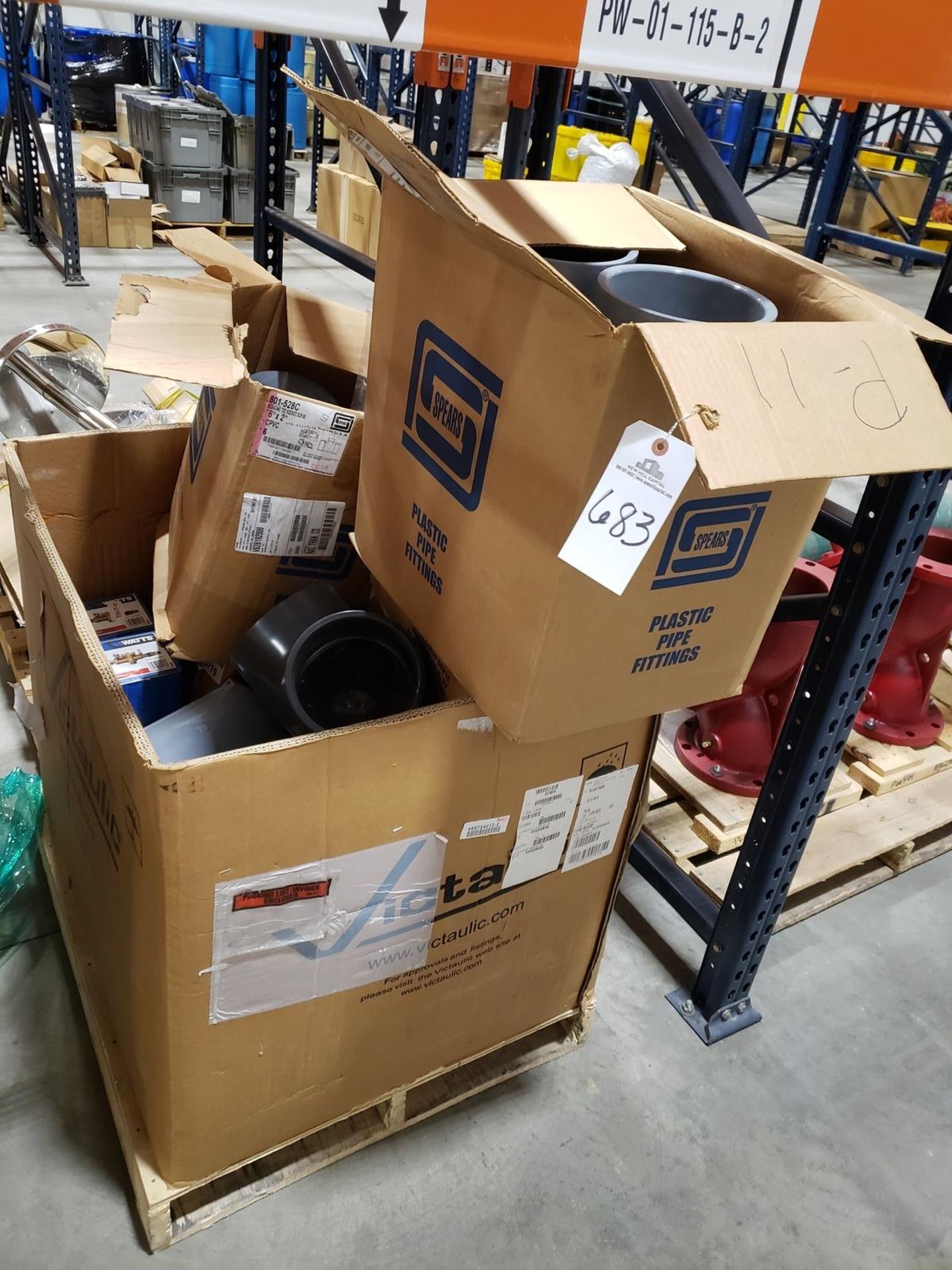 Pallet Lot Spare Parts, PVC Fittings | Rig Fee $75