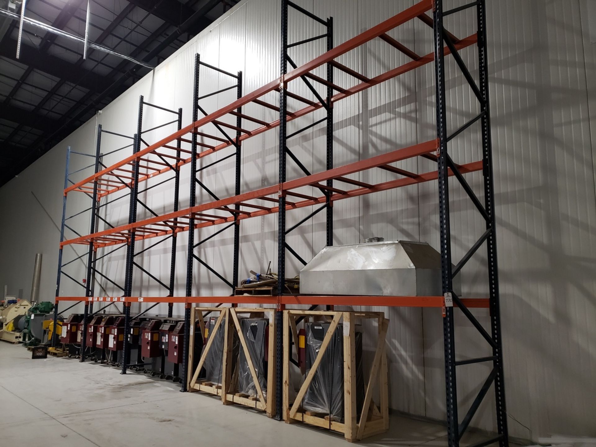 Lot of Pallet Racking, (6) Uprights, 42" x 20', (30) 8' Beams | Rig Fee $600