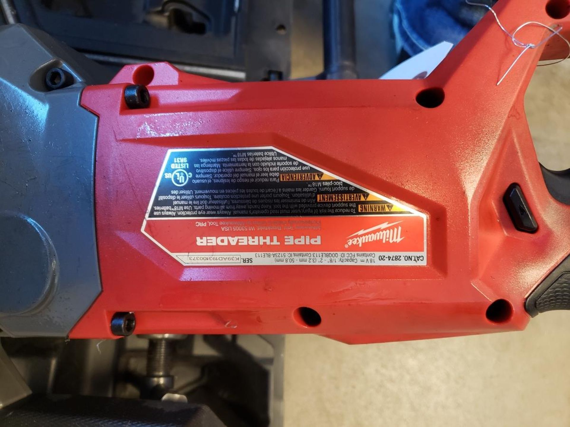 Milwaukee Cordless Pipe Threader | Rig Fee $50 - Image 2 of 2