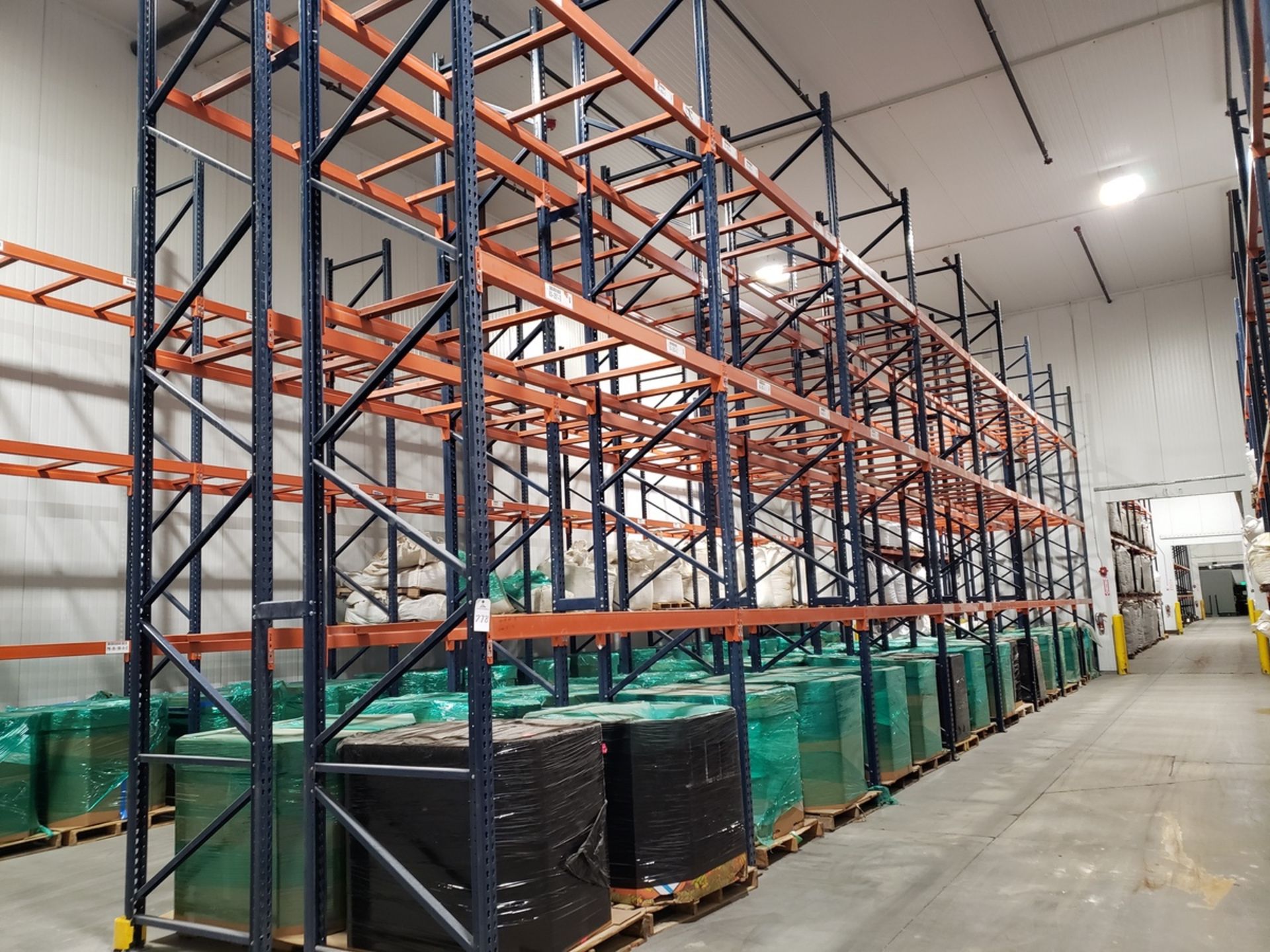 Lot of Pallet Racking, (18) Uprights, 42" x 20', (96) 8' Beams | Rig Fee $1800