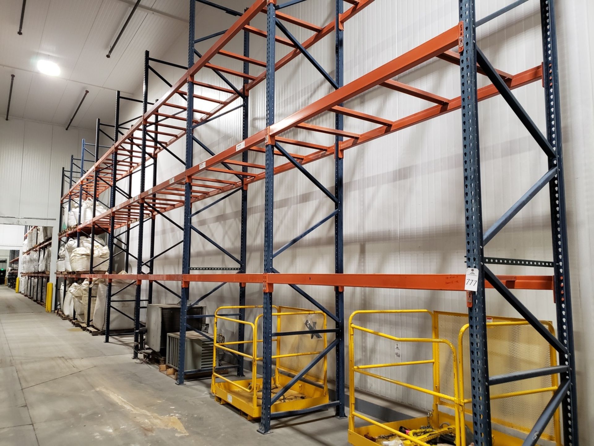 Lot of Pallet Racking, (9) Uprights, 42" x 20', (48) 8' Beams | Rig Fee $900