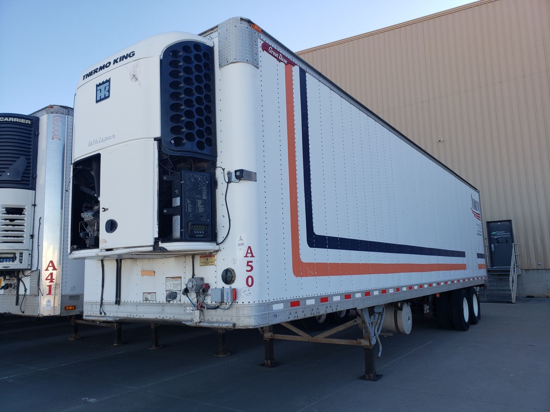 Great Dane Limited, 2008, 40' Refrigerated Van Trailer, Roll-Up Rear Door, Reefer U | Rig Fee $100