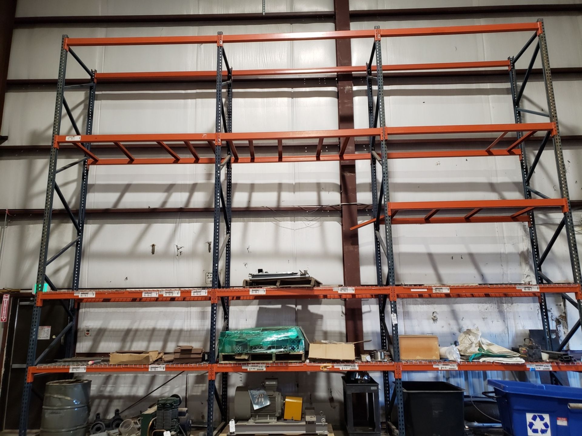 Lot of Pallet Racking, (4) Uprights, 42" x 20', (26) 8' Beams, (12) Wire Decks | Rig Fee $350