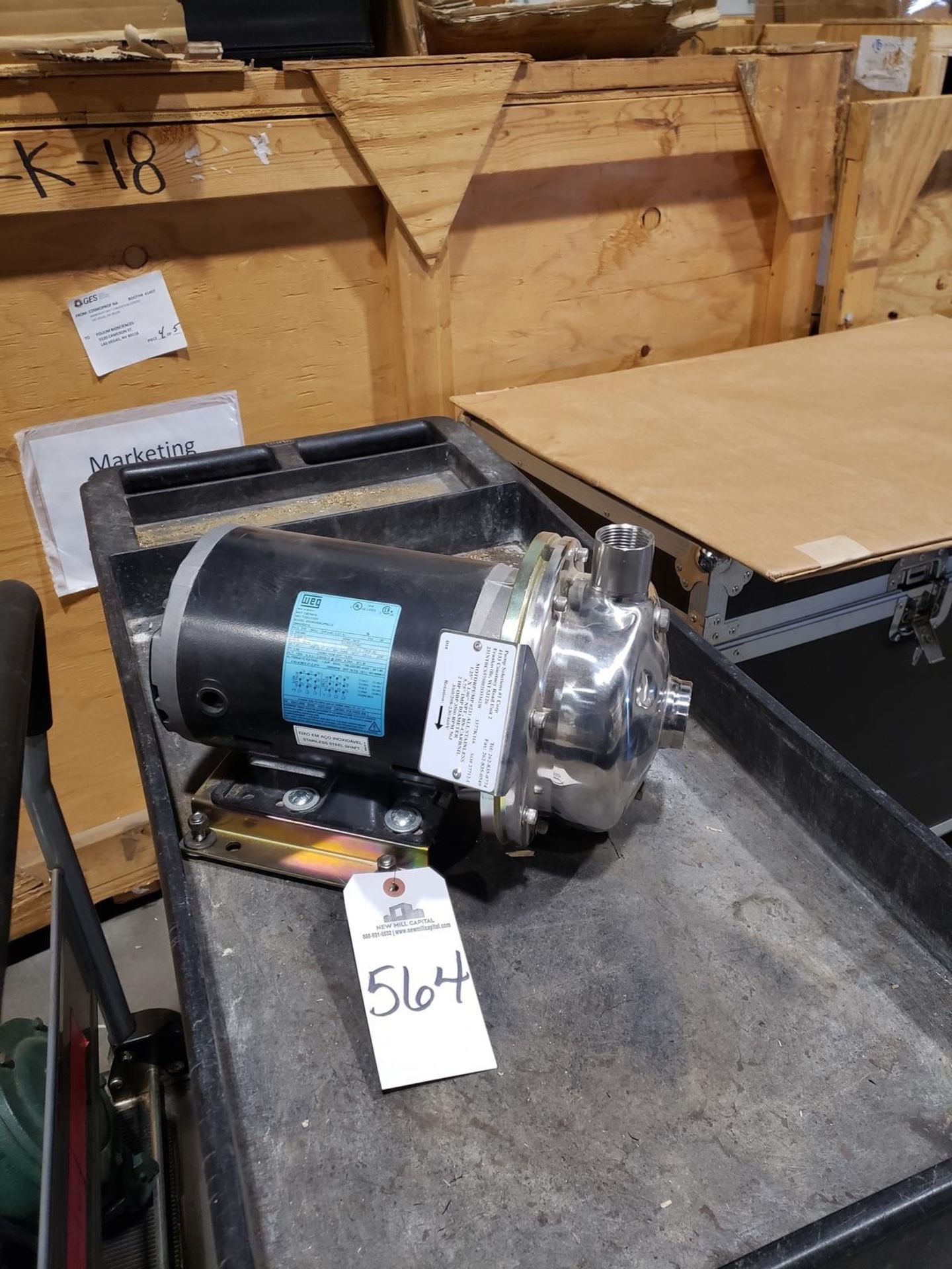 WEG Pump, M# 00236OS3EJP56J-S, 1.5 HP | Rig Fee $35