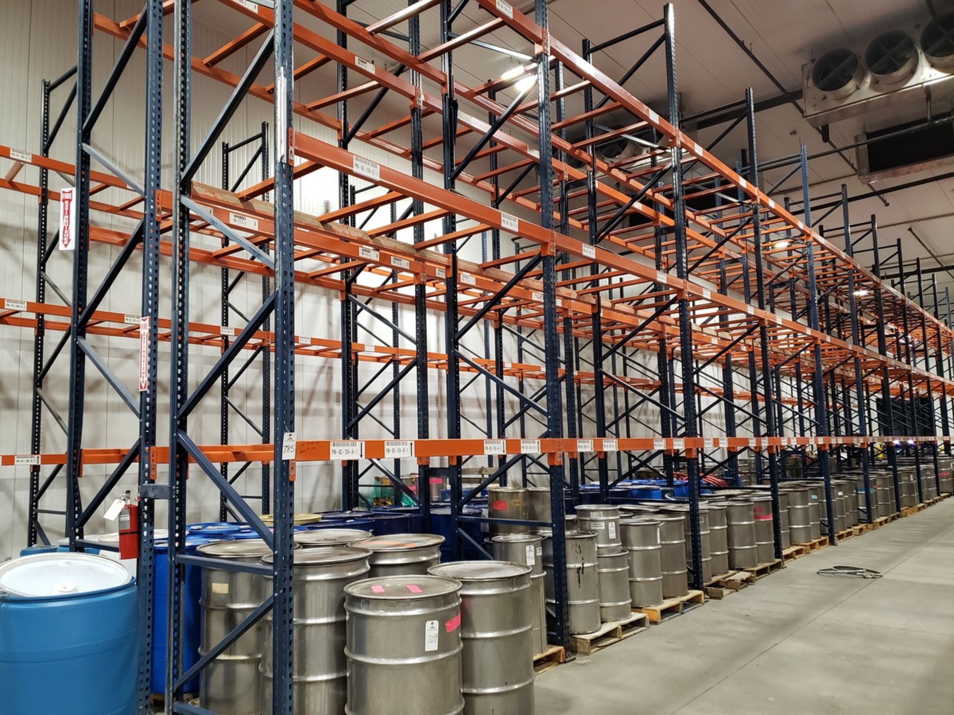 Lot of Pallet Racking, (28) Uprights, 42" x 20', (156) 8' Beams | Rig Fee $2800