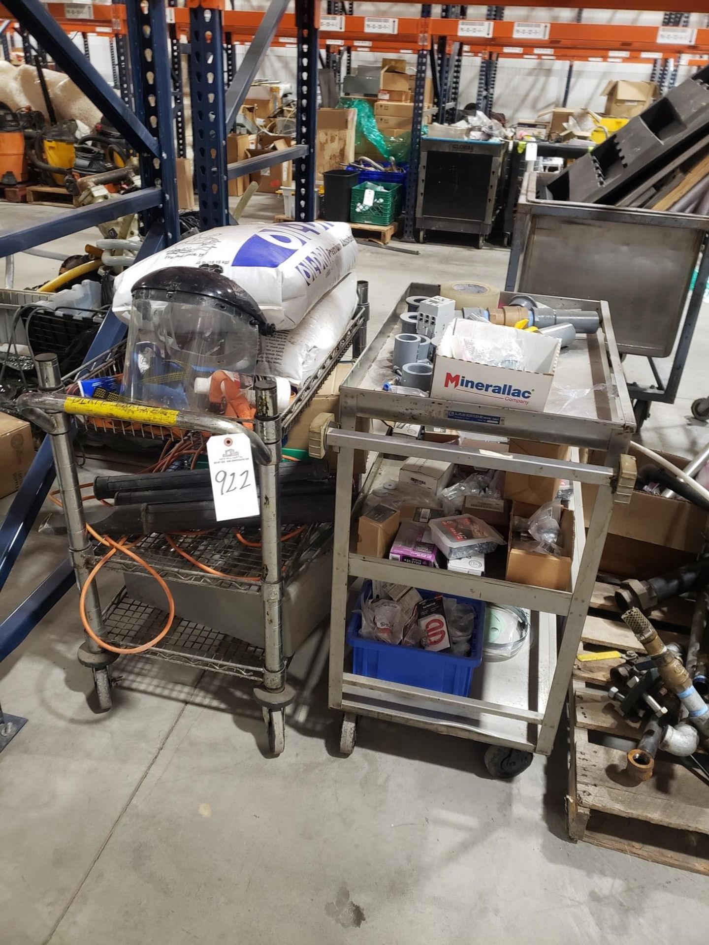 Lot of (2) Shop Carts W/ Contents | Rig Fee $75