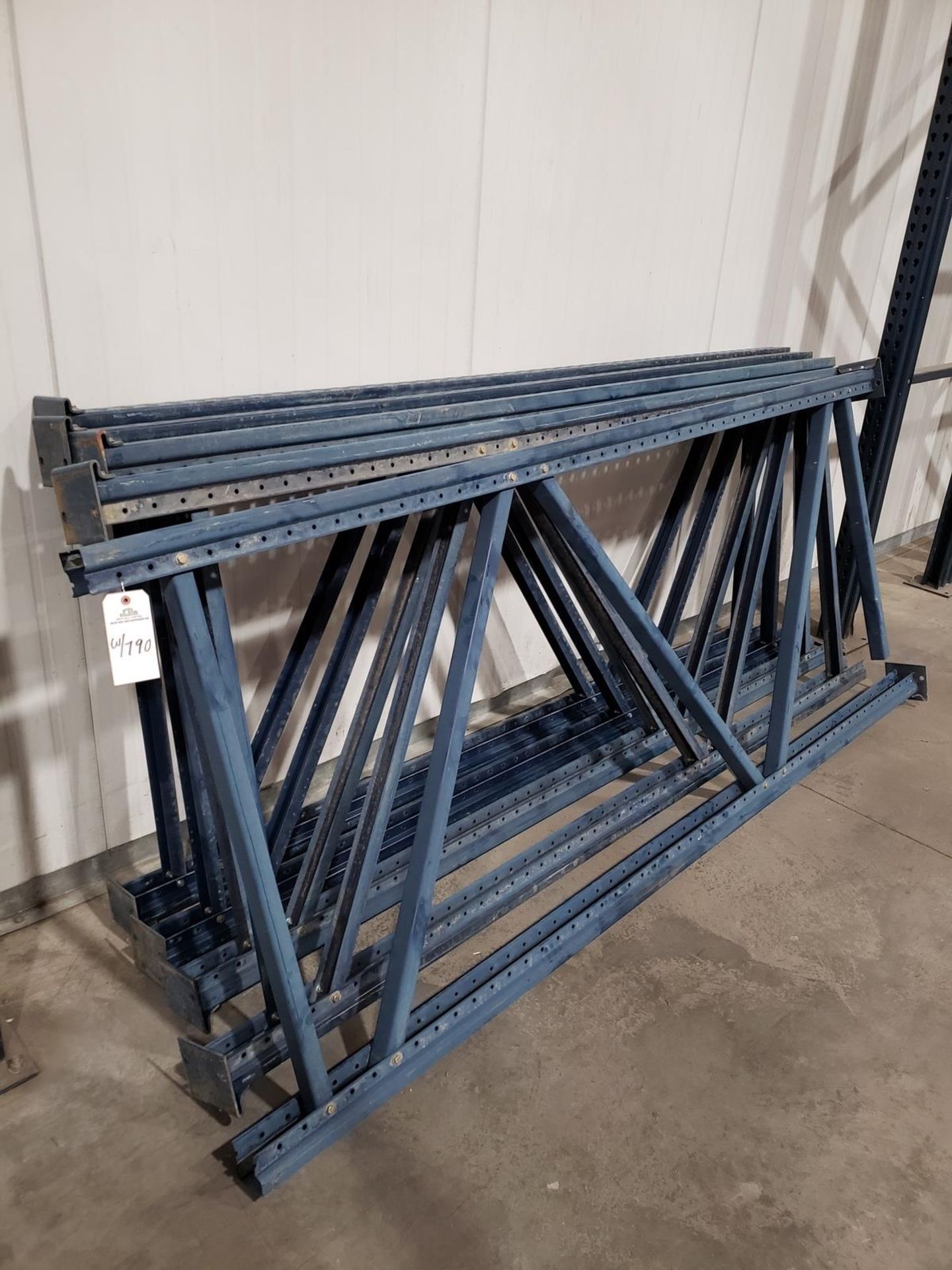 Lot of Pallet Racking, (10) Uprights, 42" x 7', (22) 8' Beams, (10) Wire Decks | Rig Fee $1000 - Image 2 of 4