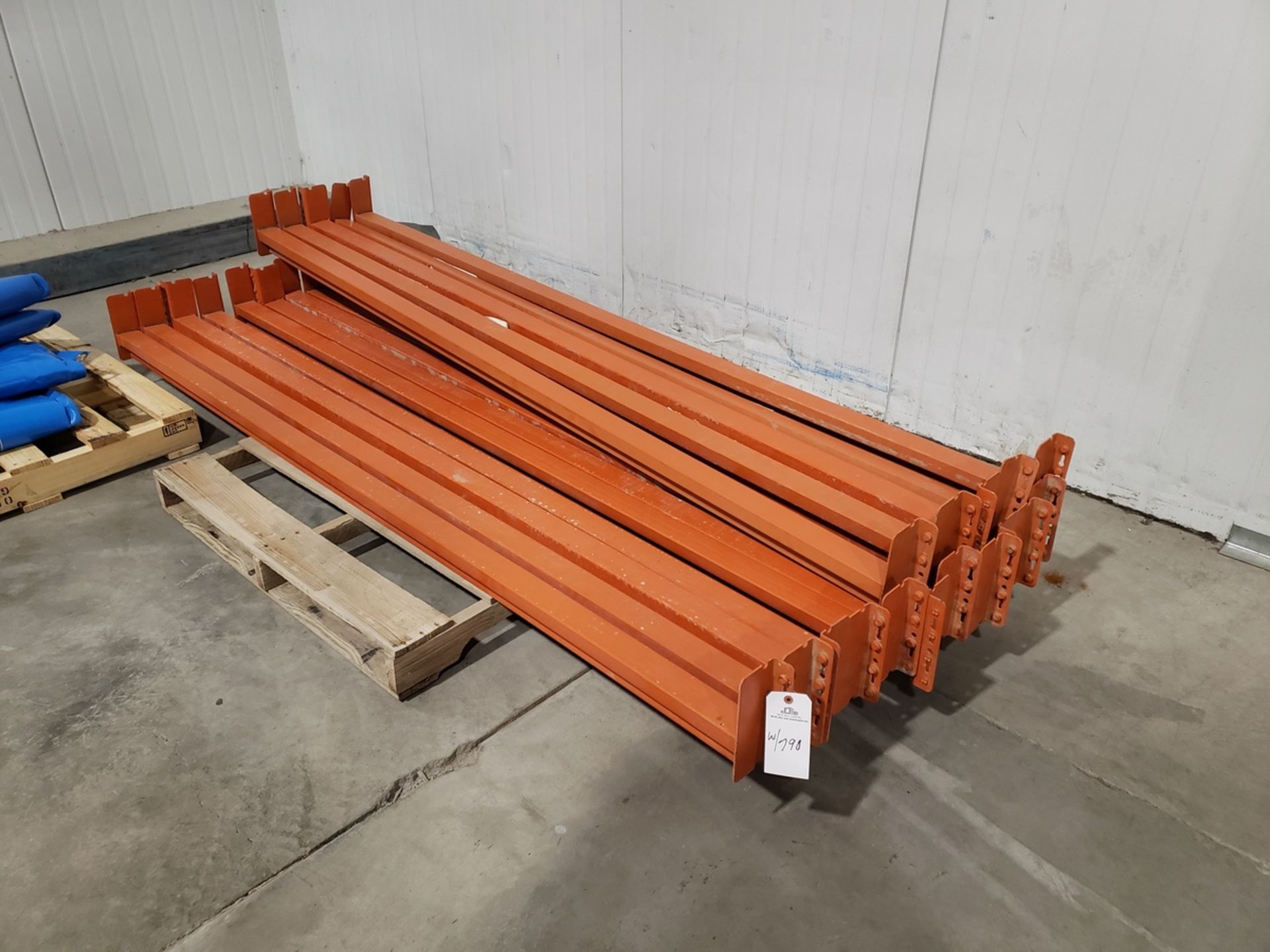 Lot of Pallet Racking, (10) Uprights, 42" x 7', (22) 8' Beams, (10) Wire Decks | Rig Fee $1000 - Image 3 of 4