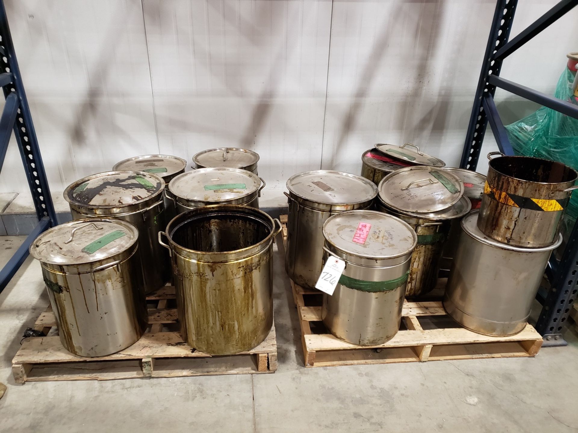 Lot of (2) Pallets Assorted Size Stock Pots | Rig Fee $35