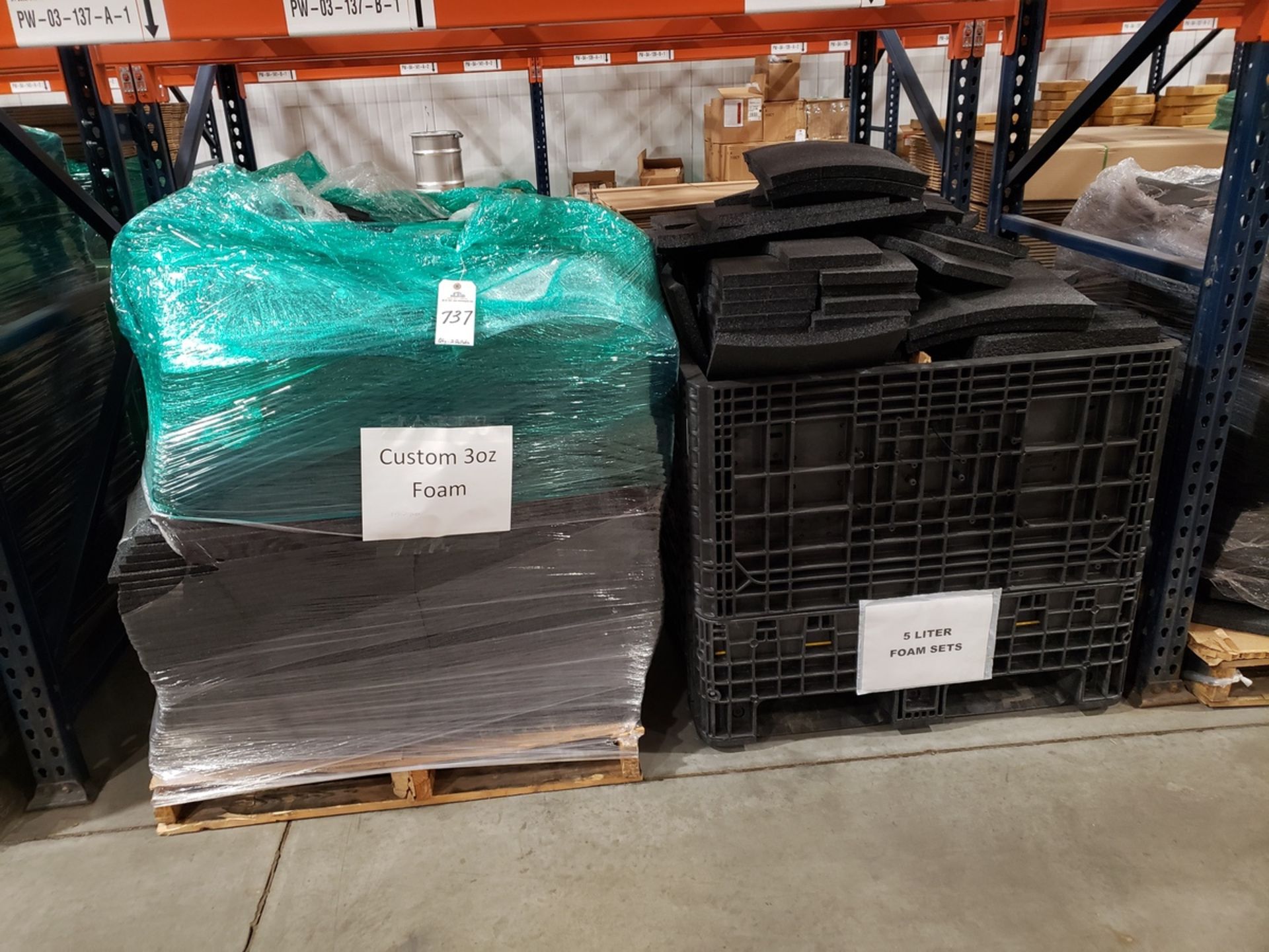 Lot of (2) Pallets Foam Packing Material | Rig Fee $70