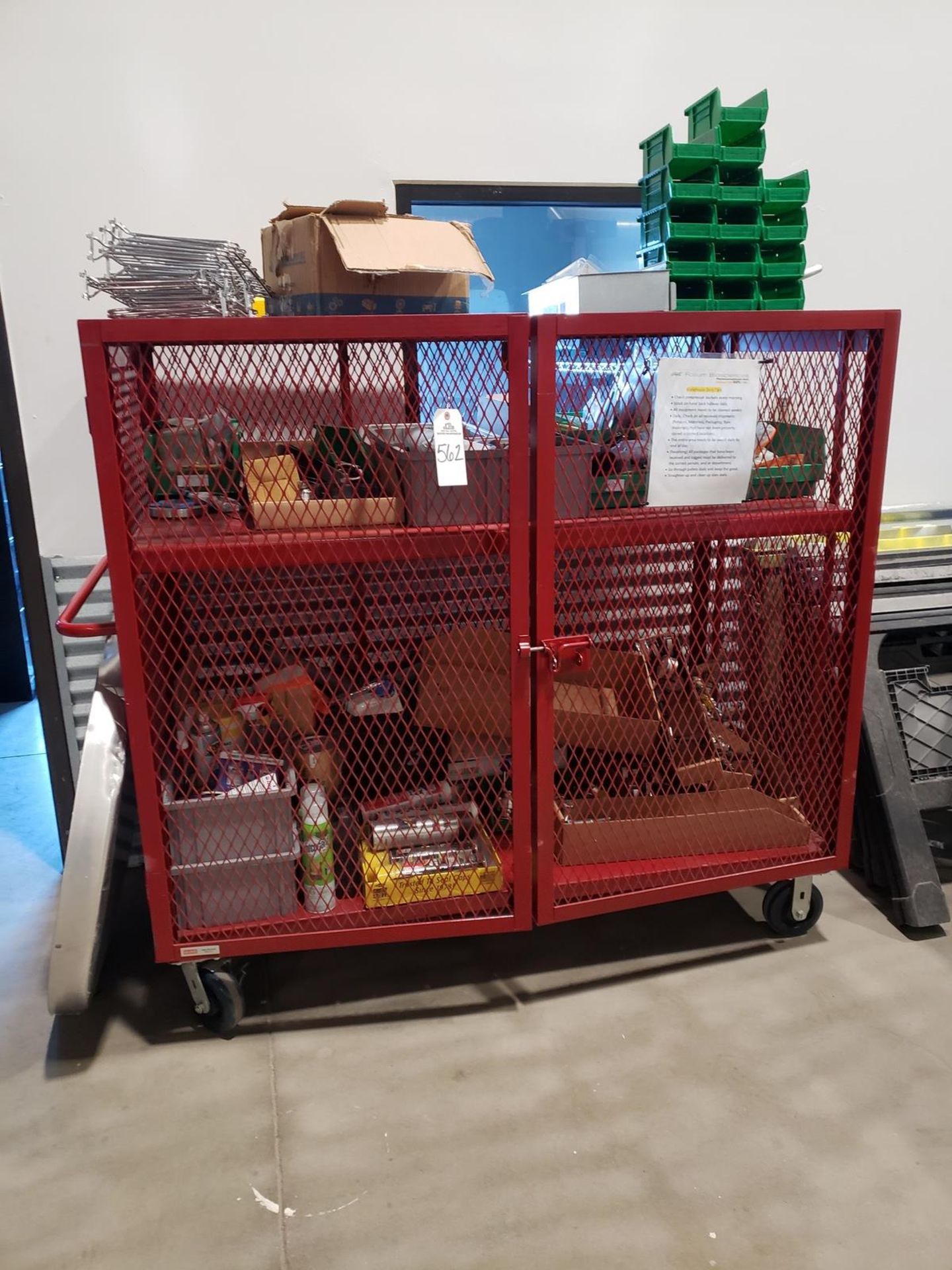 Security Storage Cart W/Contents | Rig Fee $50