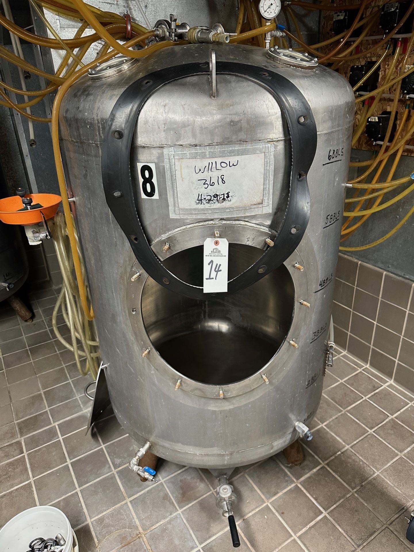 7 BBL Stainless Steel Grundy Tank - Subj to Bulk | Rig Fee $350