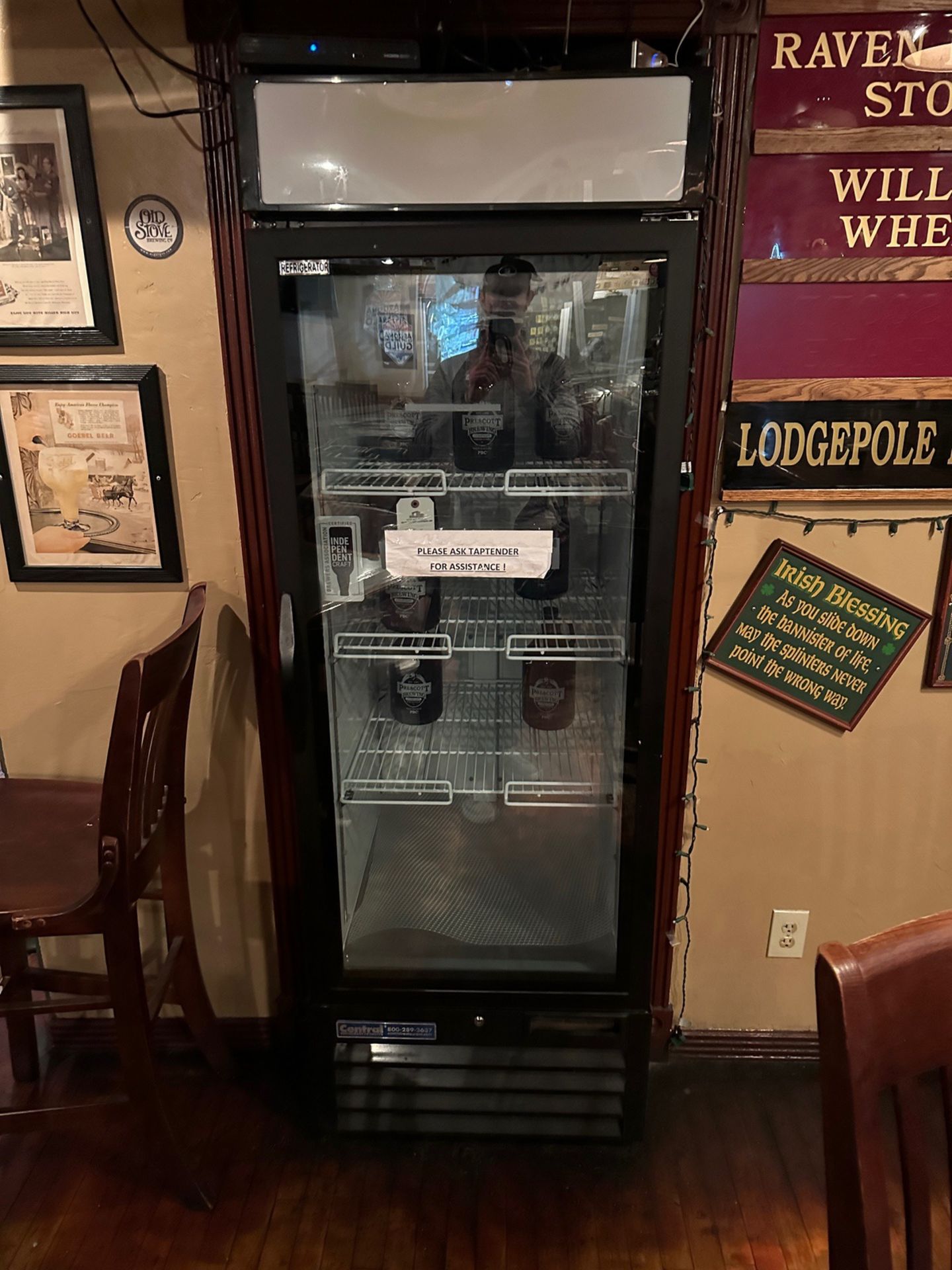 Central Restaurant Products Glass Door Reach in Display Cooler, Model - Subj to Bulk | Rig Fee $100