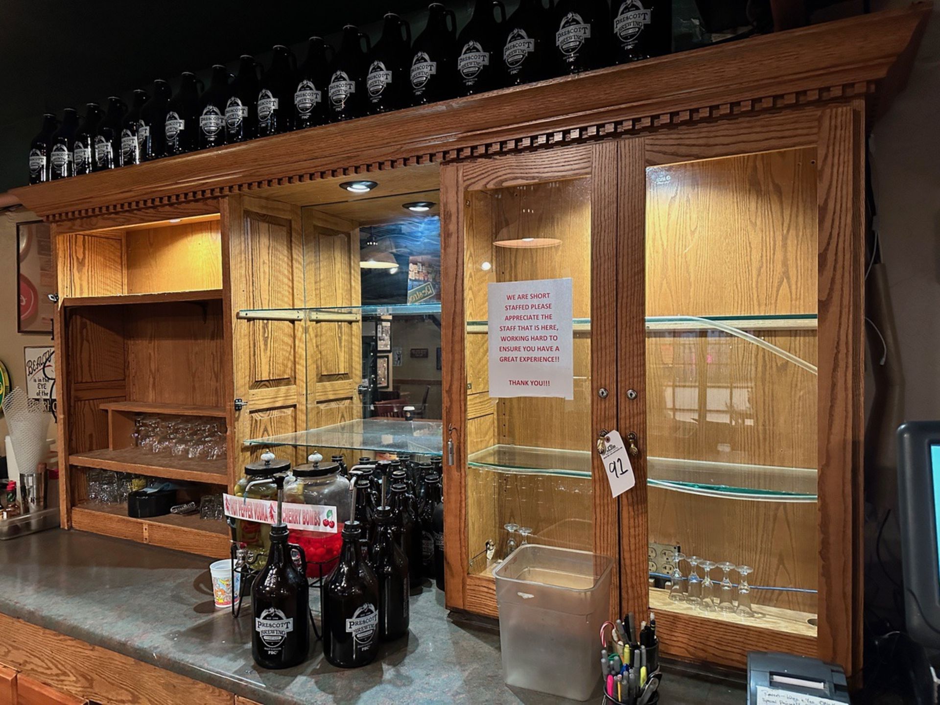 Back Bar Display (1' x 8') - Subj to Bulk | Rig Fee $500