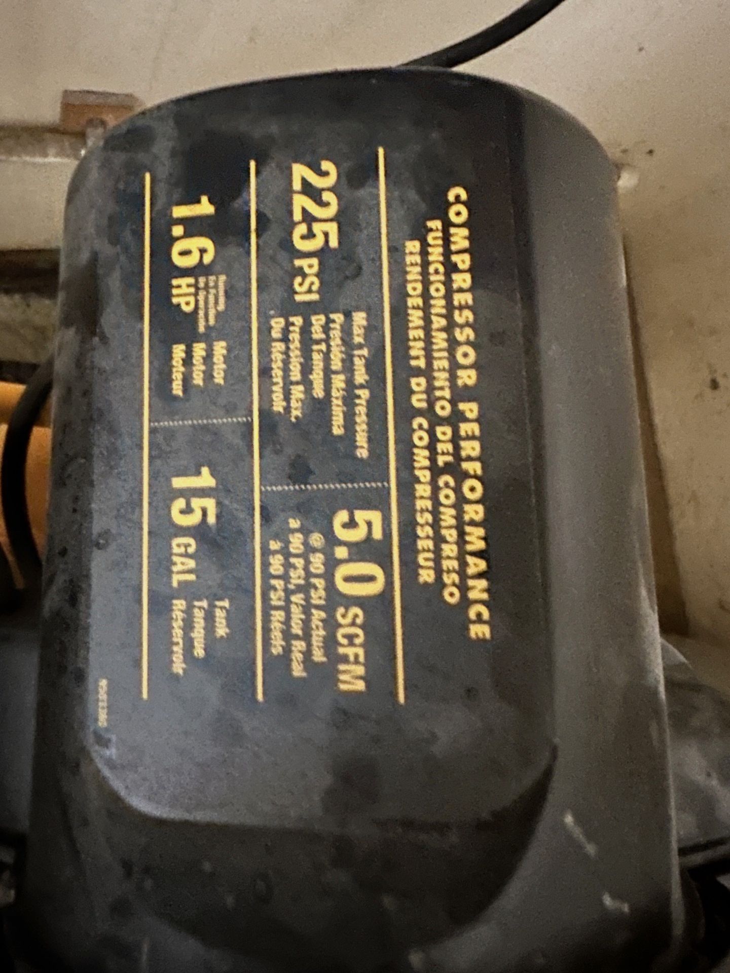 DeWalt 15 Gallon Air Compressor - Subj to Bulk | Rig Fee $35 - Image 2 of 2