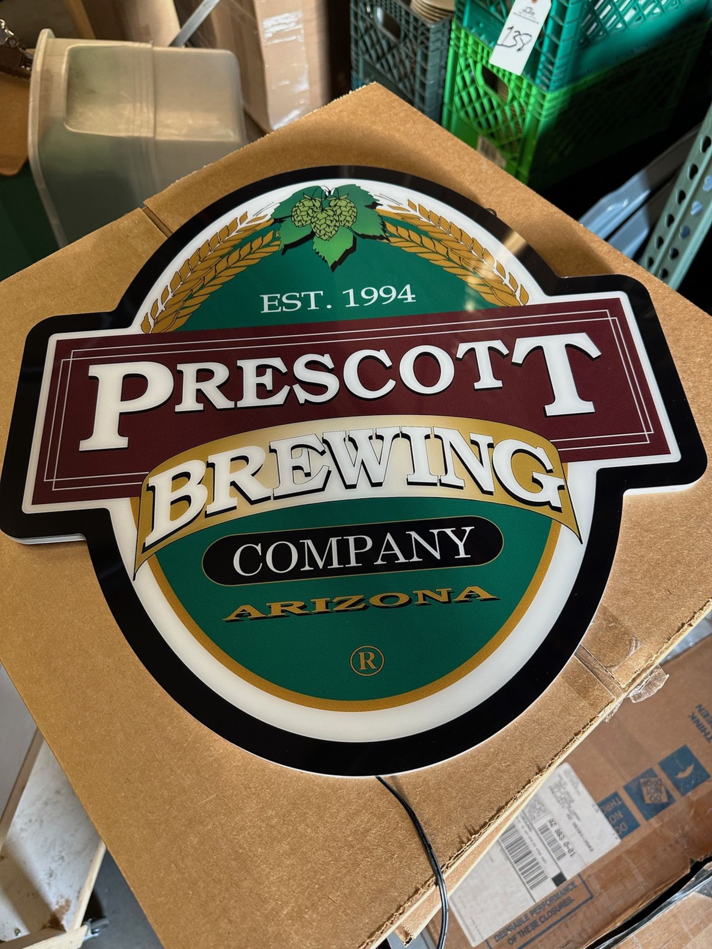 Lot of (10) Prescott Brewing Company's Wall Light-Up Logo - Subj to Bulk | Rig Fee $15