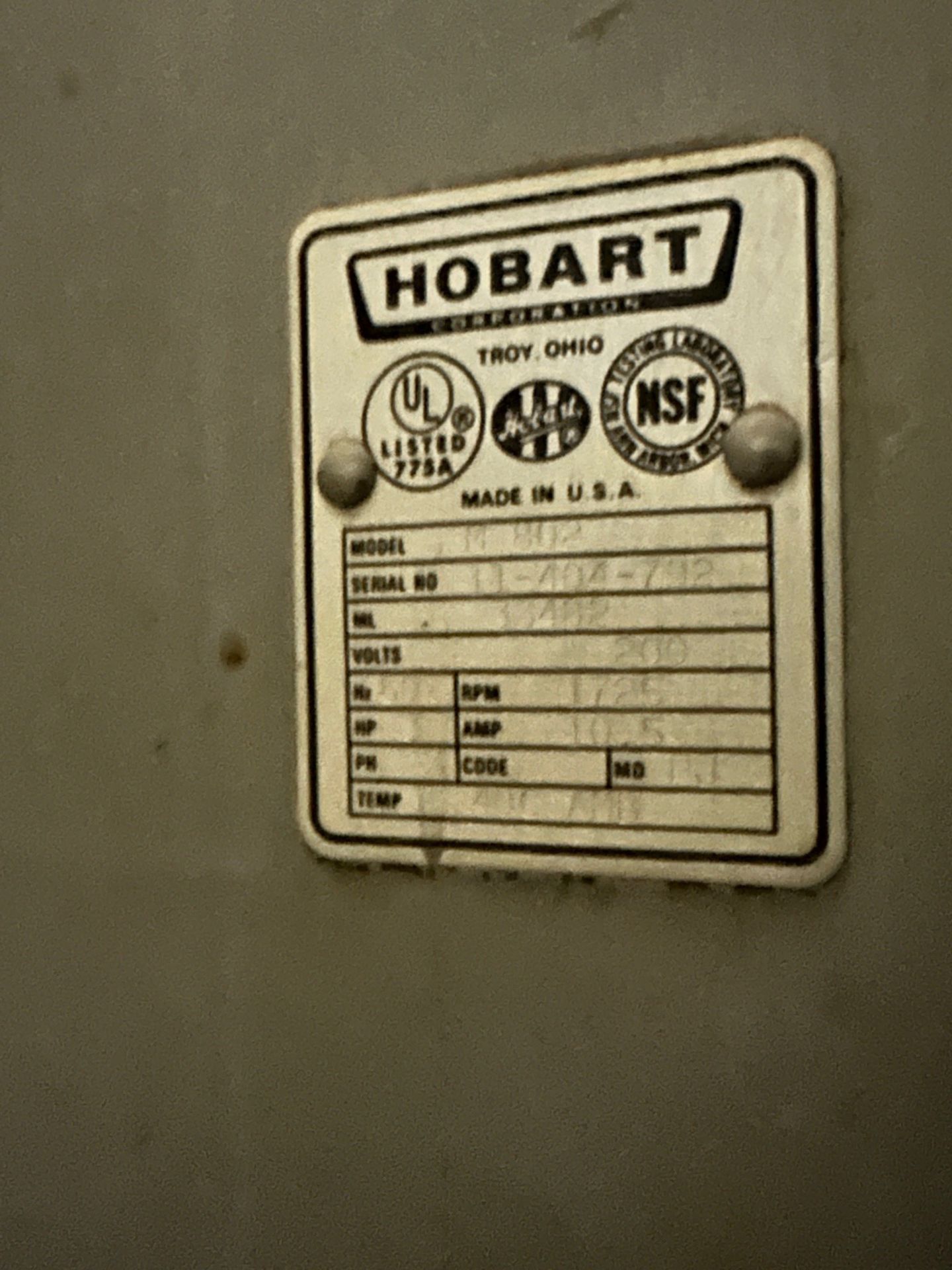 Hobart 80 - Quart Floor Mounted Mixer, Model M 802 - Subj to Bulk | Rig Fee $350 - Image 4 of 4