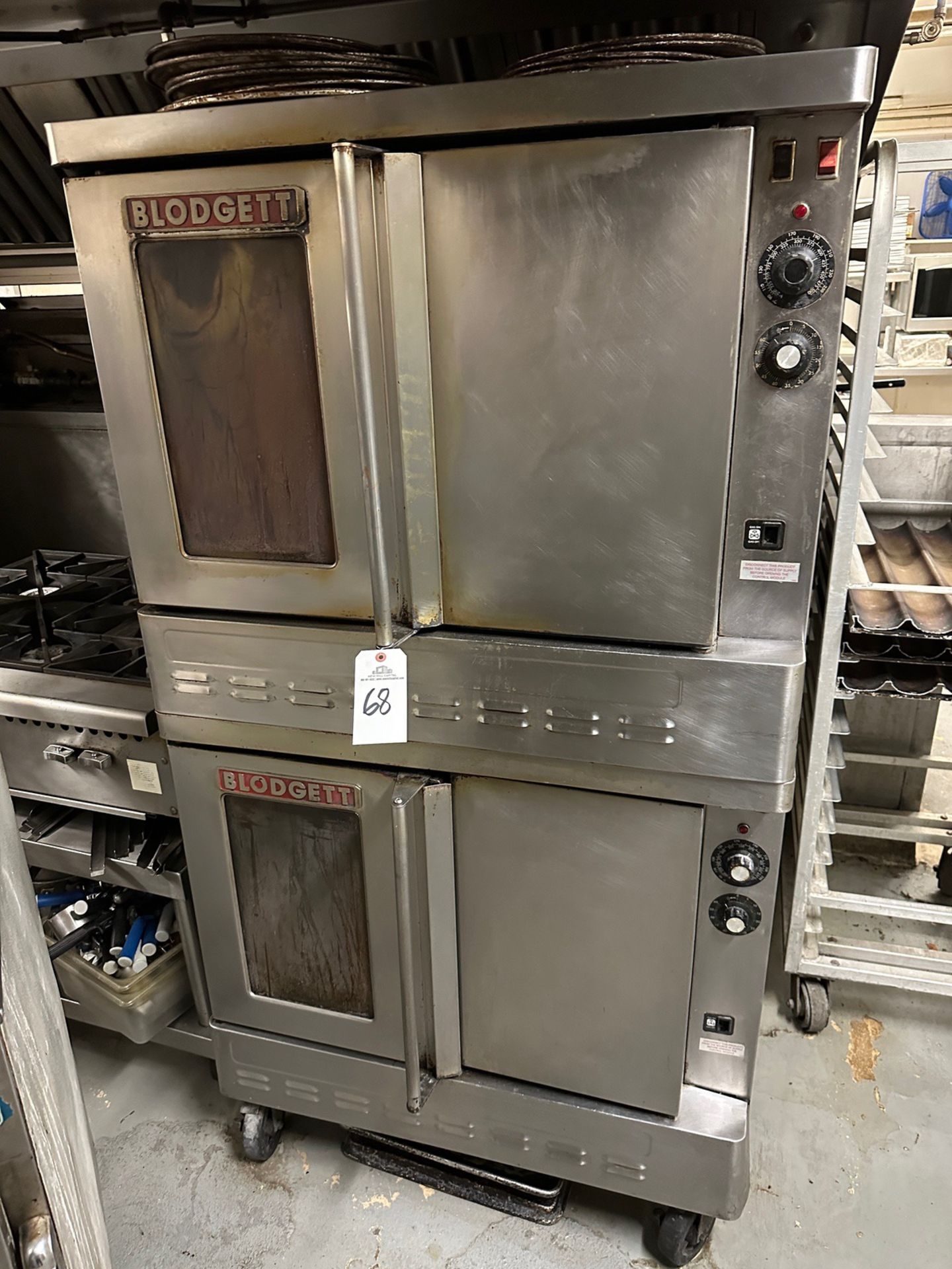 Blodgett Dual Stacked Ovens with Baking Sheets - Subj to Bulk | Rig Fee $200