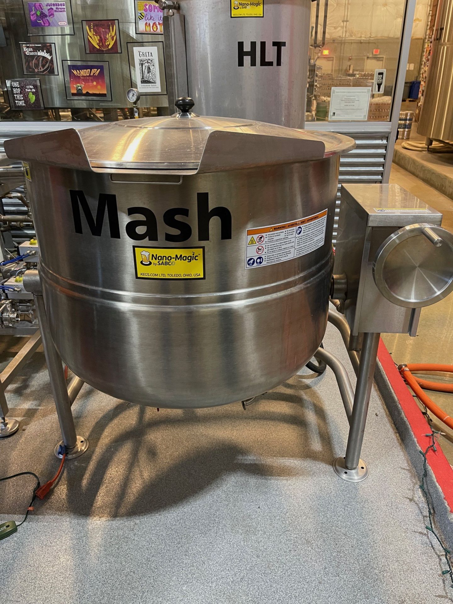 Sabco Nano Magic 2 BBL Pilot Sytem - Mash, Steam Kettle w/ Electric Boiler, H | Rig Fee $1300 - Image 4 of 18