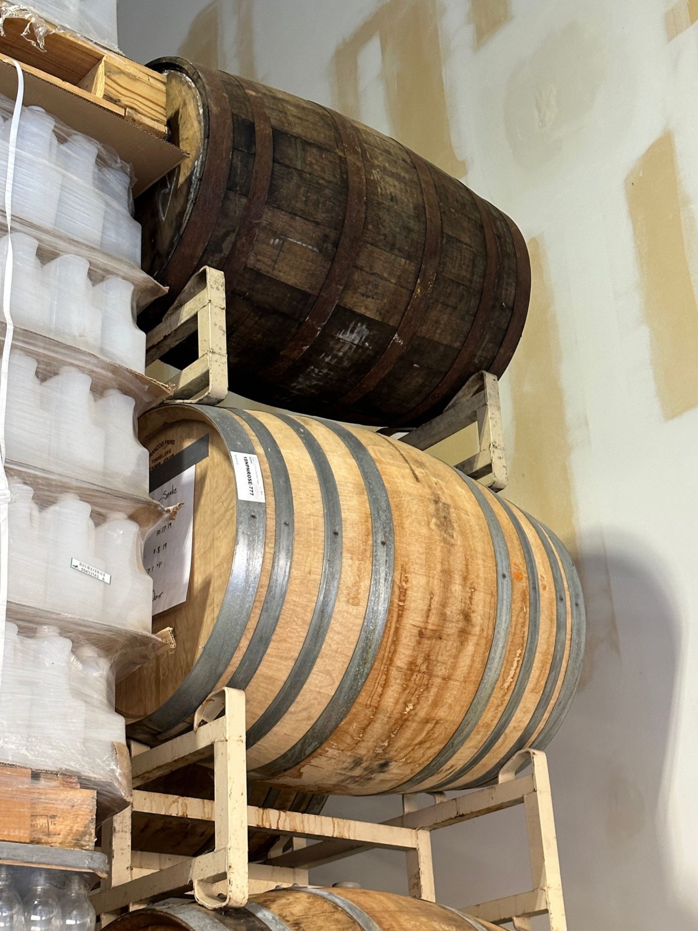 Lot of (3) Wooden Barrels | Rig Fee $50