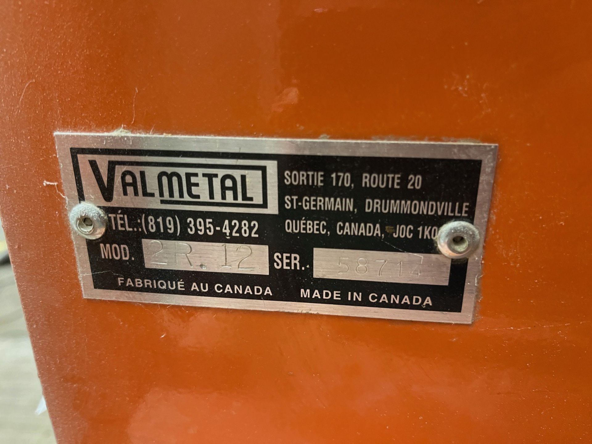 Valmetal 2r12 Roller Mill, S/N 58714 | Rig Fee $400 - Image 3 of 4