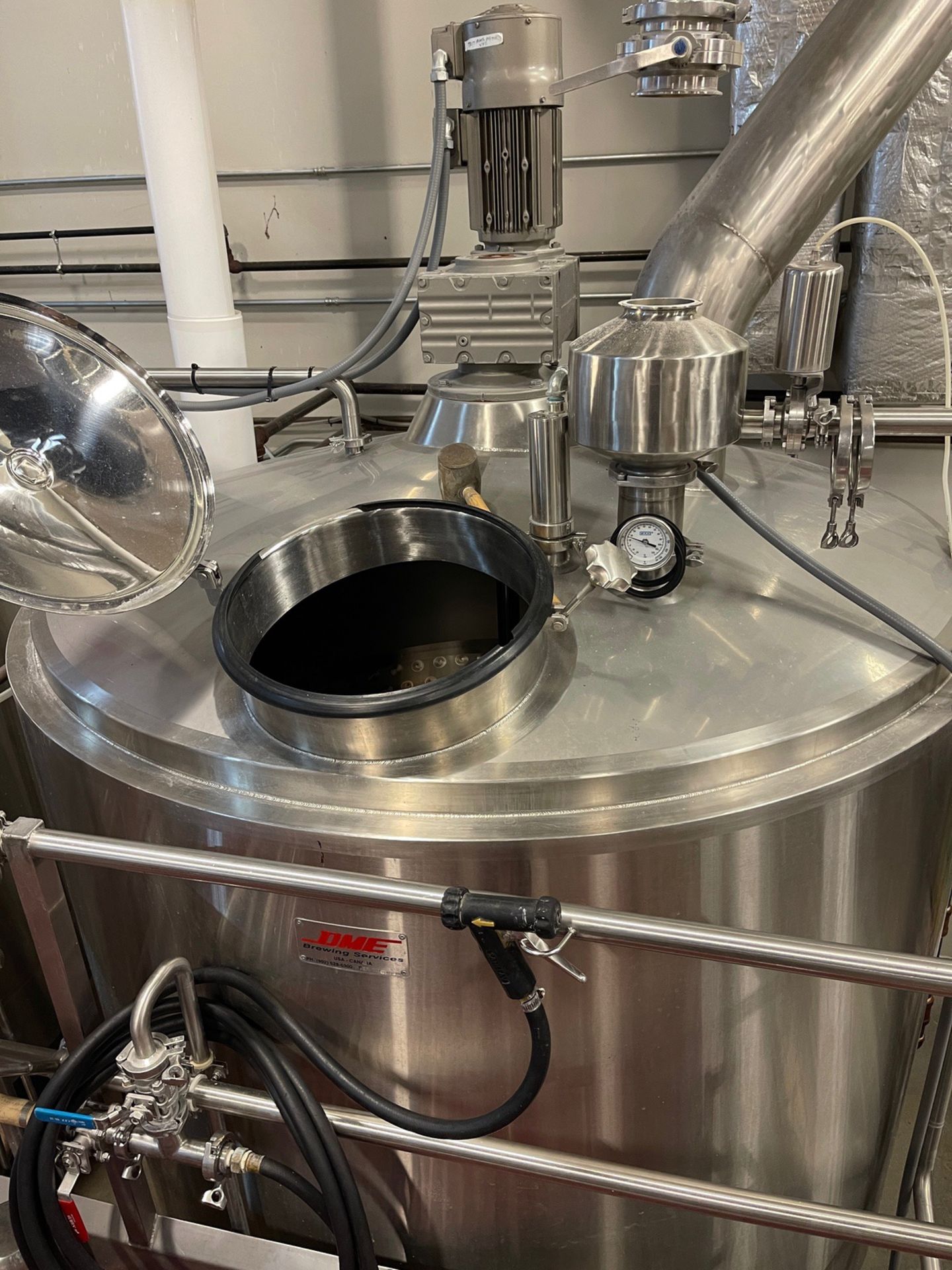 DME 30 BBL 4 Vessel Brewhouse with Jacketed Mash Mixer, Lauter Tun, Jacketed Steam | Rig Fee $12000 - Image 3 of 32