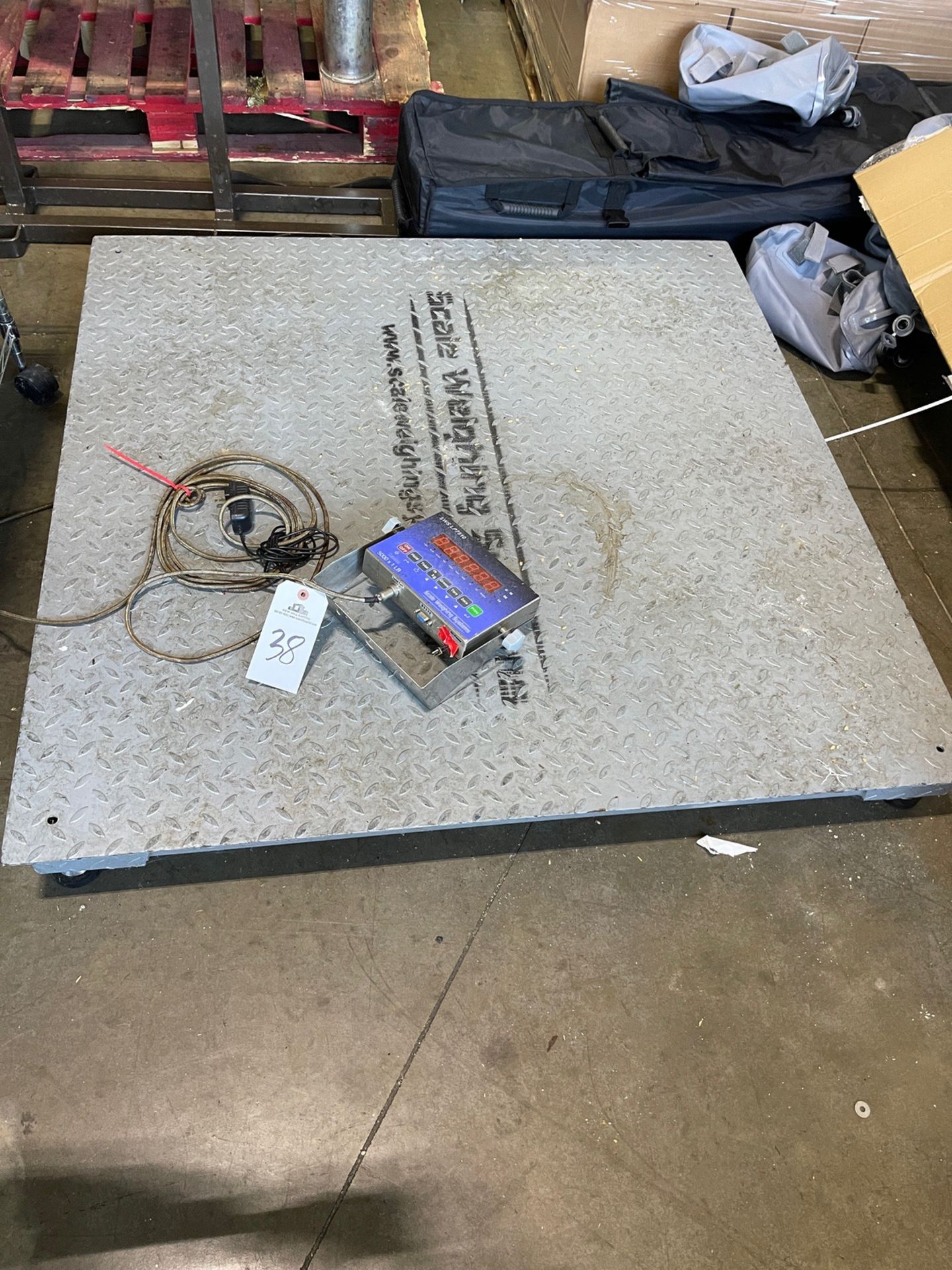 Scale Weighing Systems 5000 LB Capacity Floor Scale, Approx. 4' x 4' Platform | Rig Fee $150