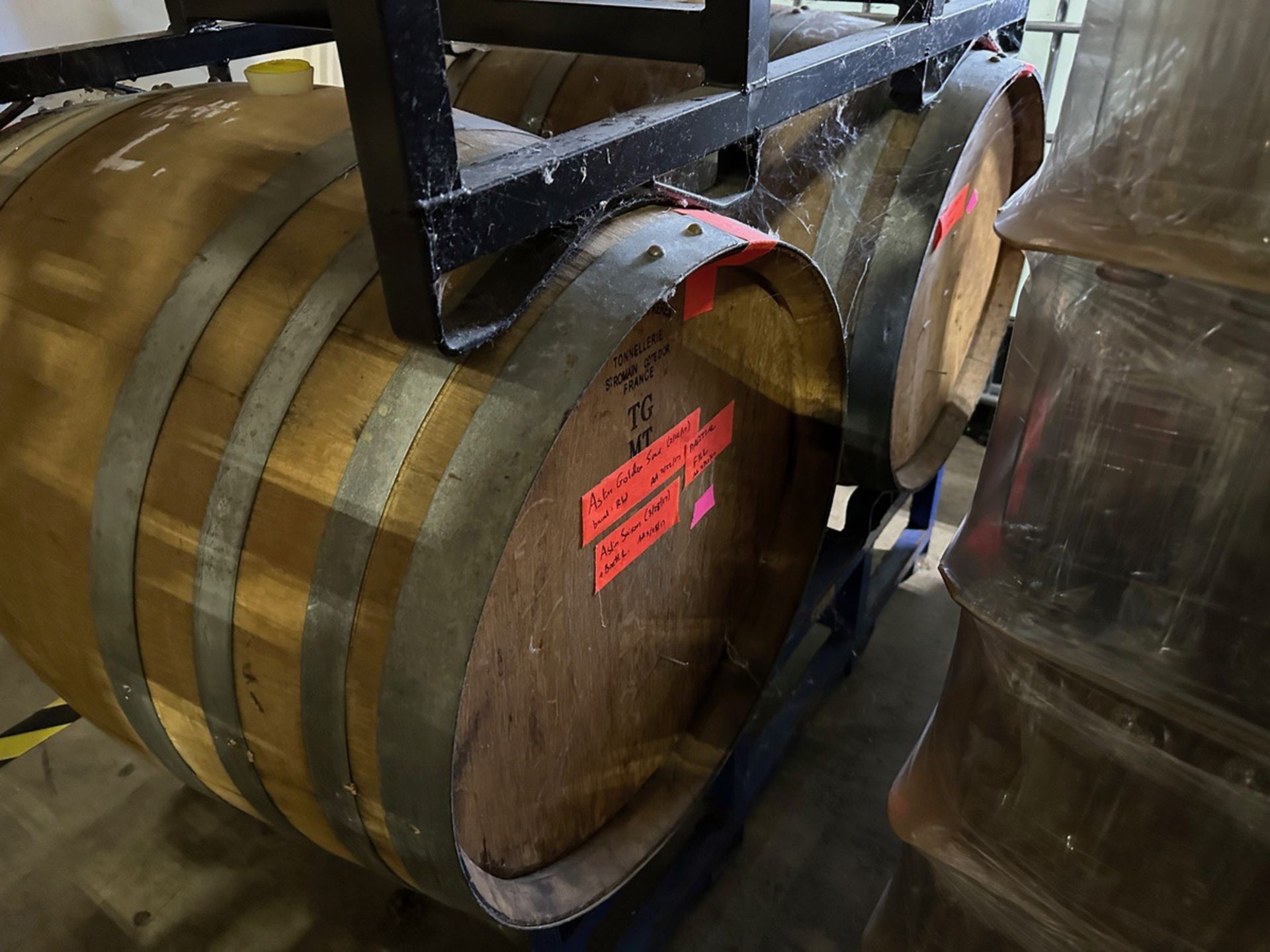 Lot of (3) Wooden Barrels | Rig Fee $50