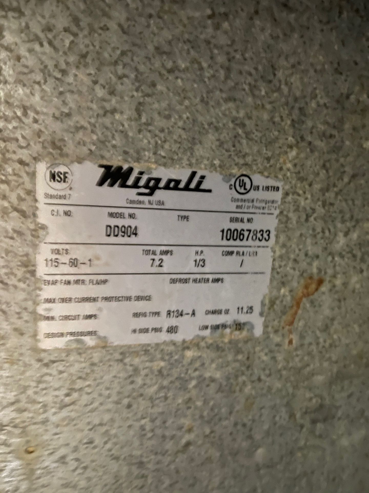 Migali 3 Door Keg Cooler with 6 Tap Handles, Model D0904, S/N 10067833, Approx. 27" | Rig Fee $250 - Image 2 of 3