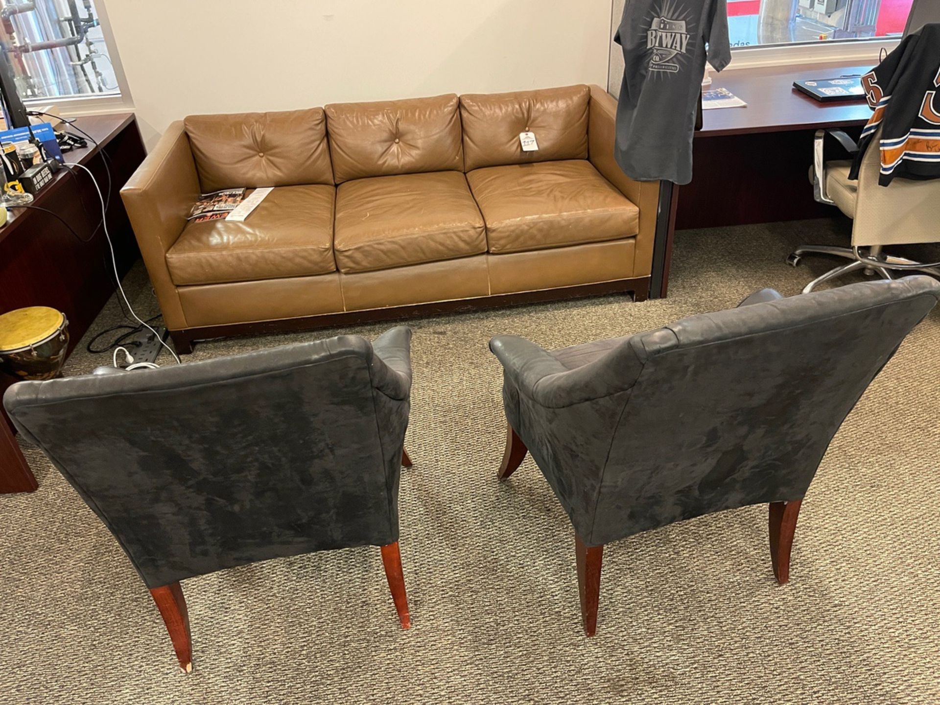 Lot of Office Couch and (2) Chairs | Rig Fee $150