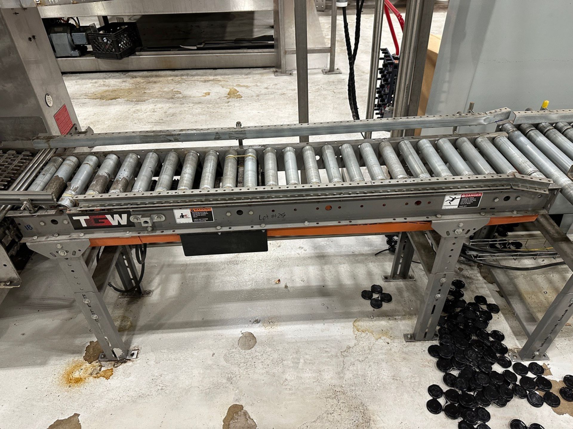 TGW Steel Roller Conveyor -Approx. 12" Rollers and 6' Long | Rig Fee $150