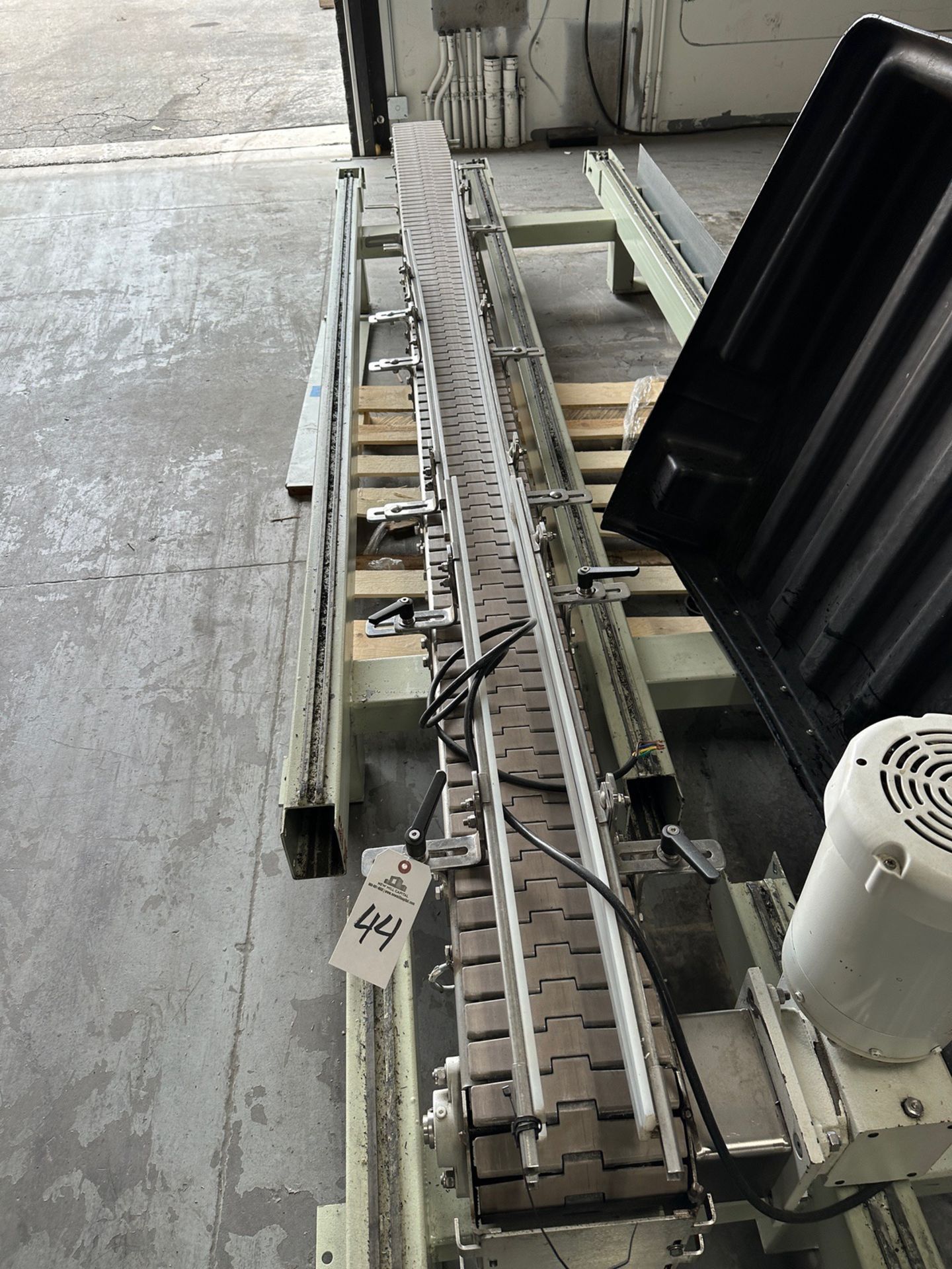 Arrowhead Conveyor Section with Leeson Drive - Approx 7.5" Belt x 12'6" O.L. | Rig Fee $125