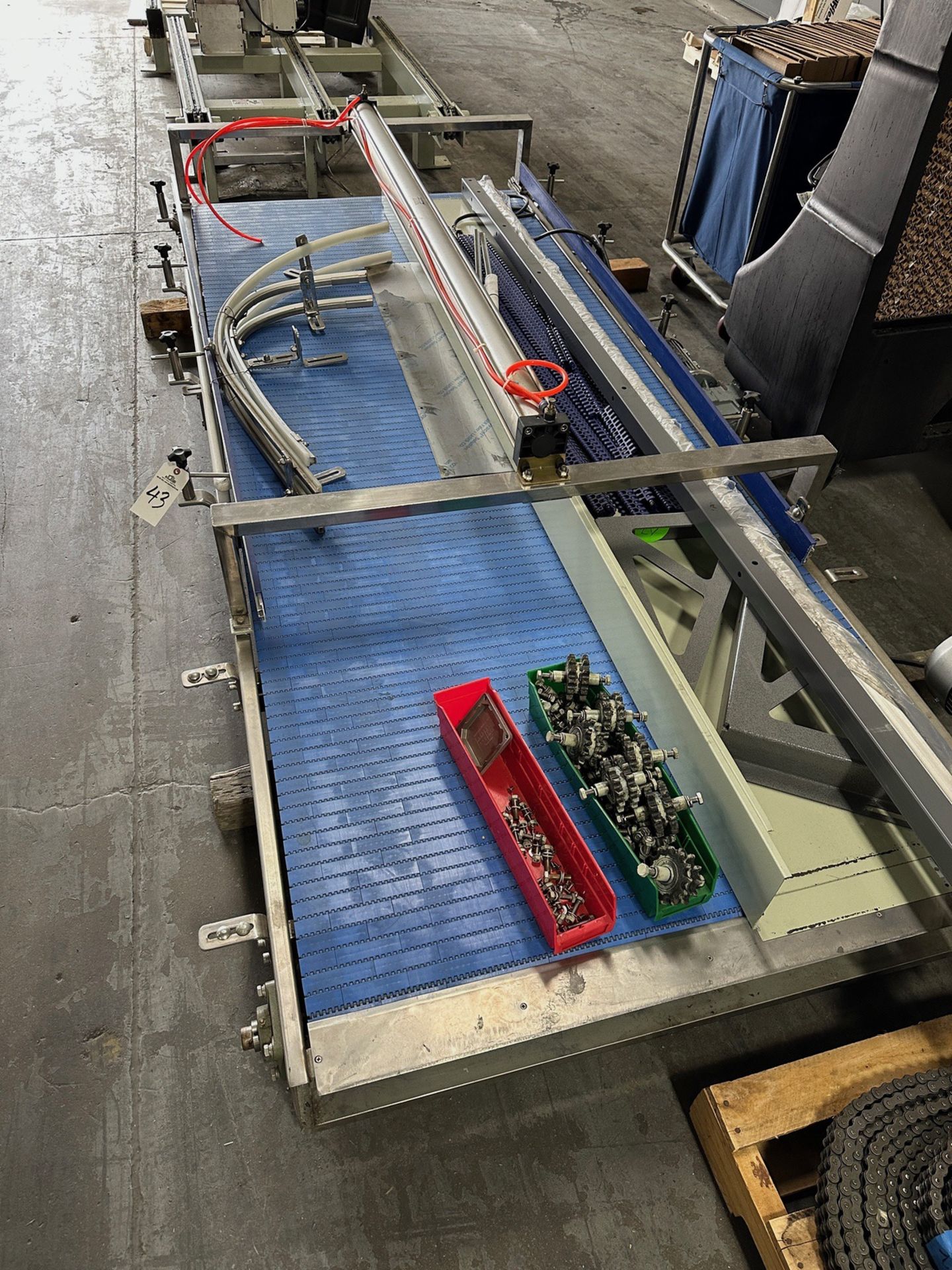 Blue Belt Conveyor Section - Approx 4' x 10' | Rig Fee $175