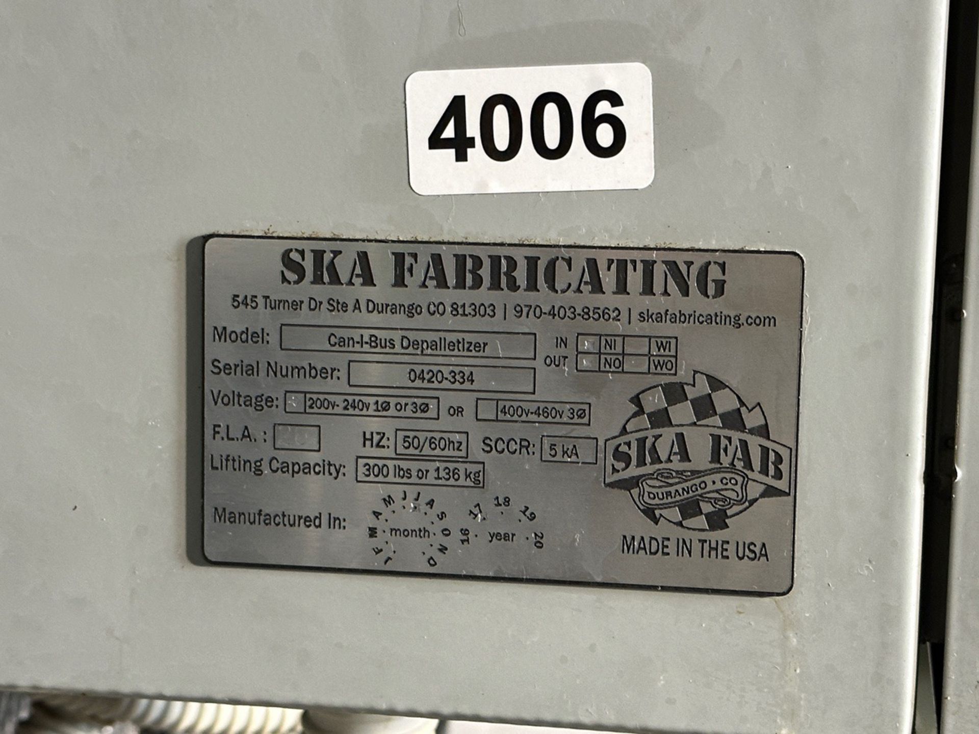 SkaFab Can-I-Bus Depalletizer, S/N 0420-334, WPC Asset 4006 | Rig Fee $750 - Image 5 of 5